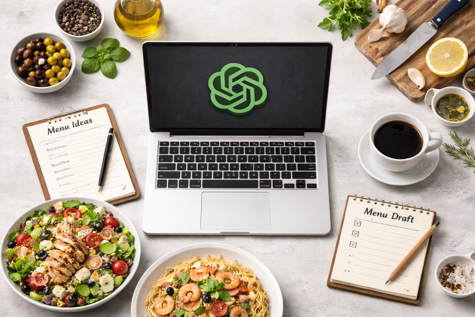 ChatGPT prompts to create a restaurant menu