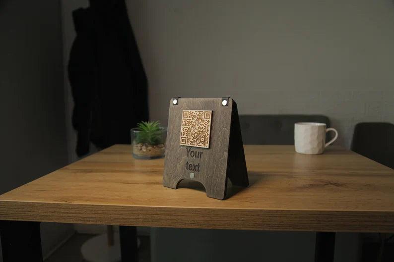 Custom wooden QR codes