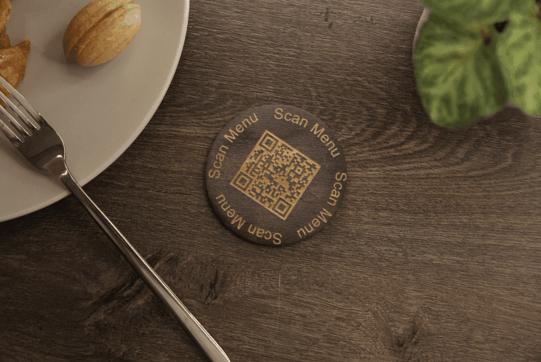Premium Wooden QR Code Sign