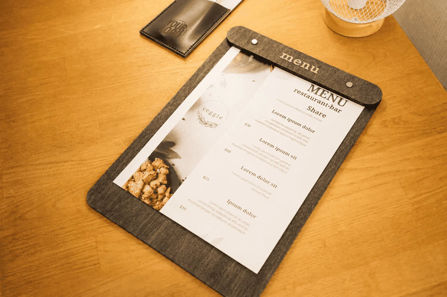 Custom Wooden Menu Board