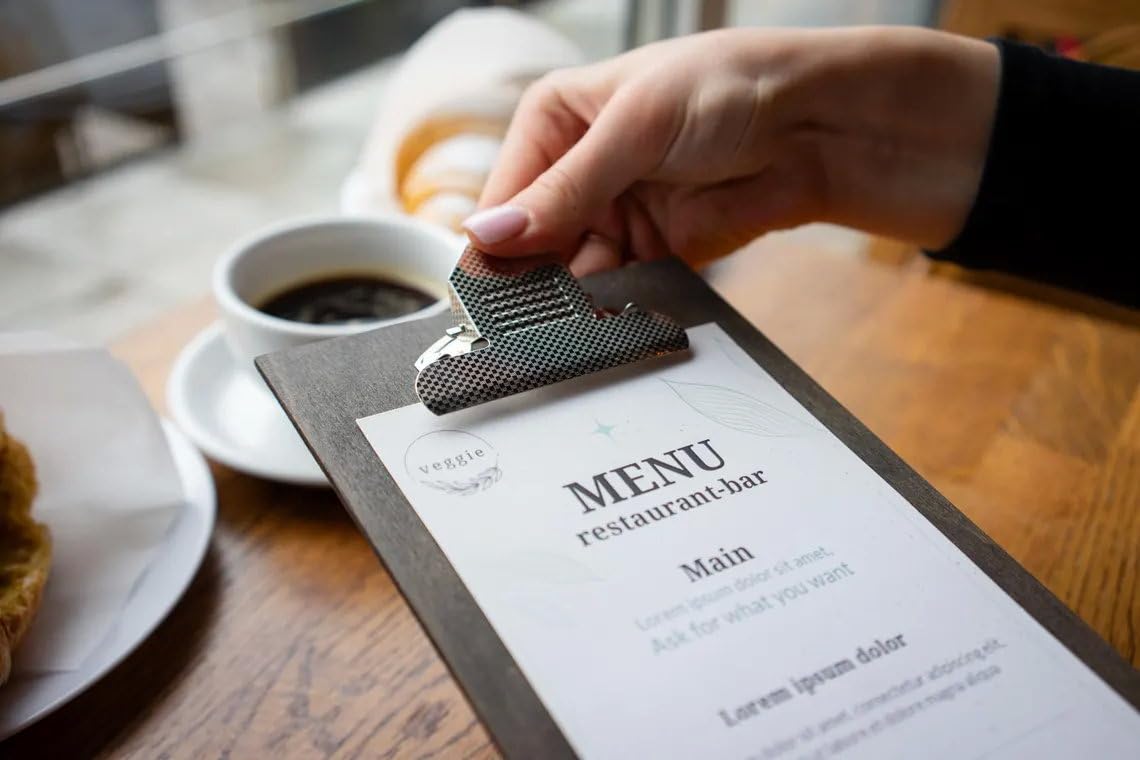 Wooden Table Tent, Table Stand Menu, Display Stand FREE ENGRAVING (Cherry)