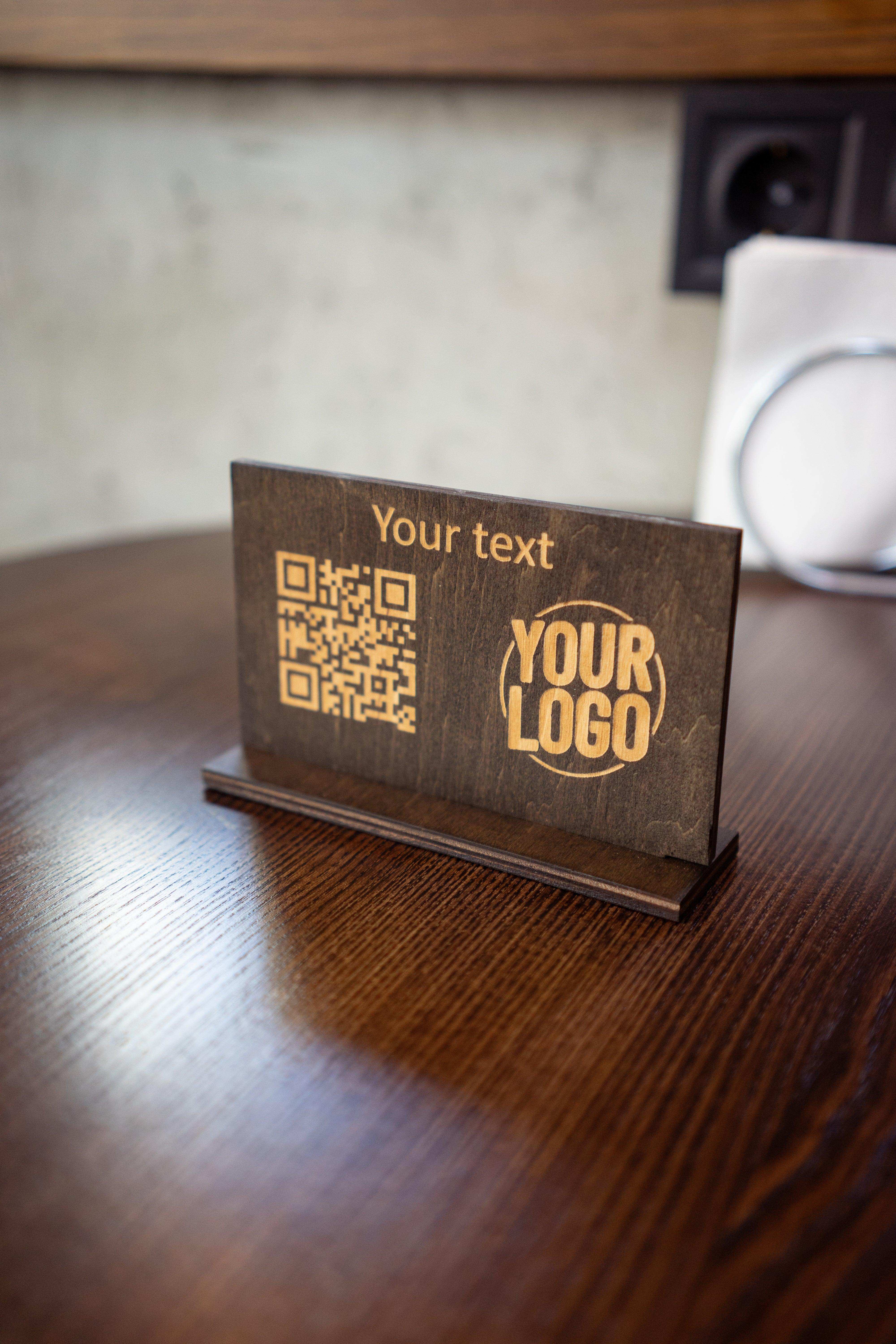 Personalized Wooden QR Code Sign