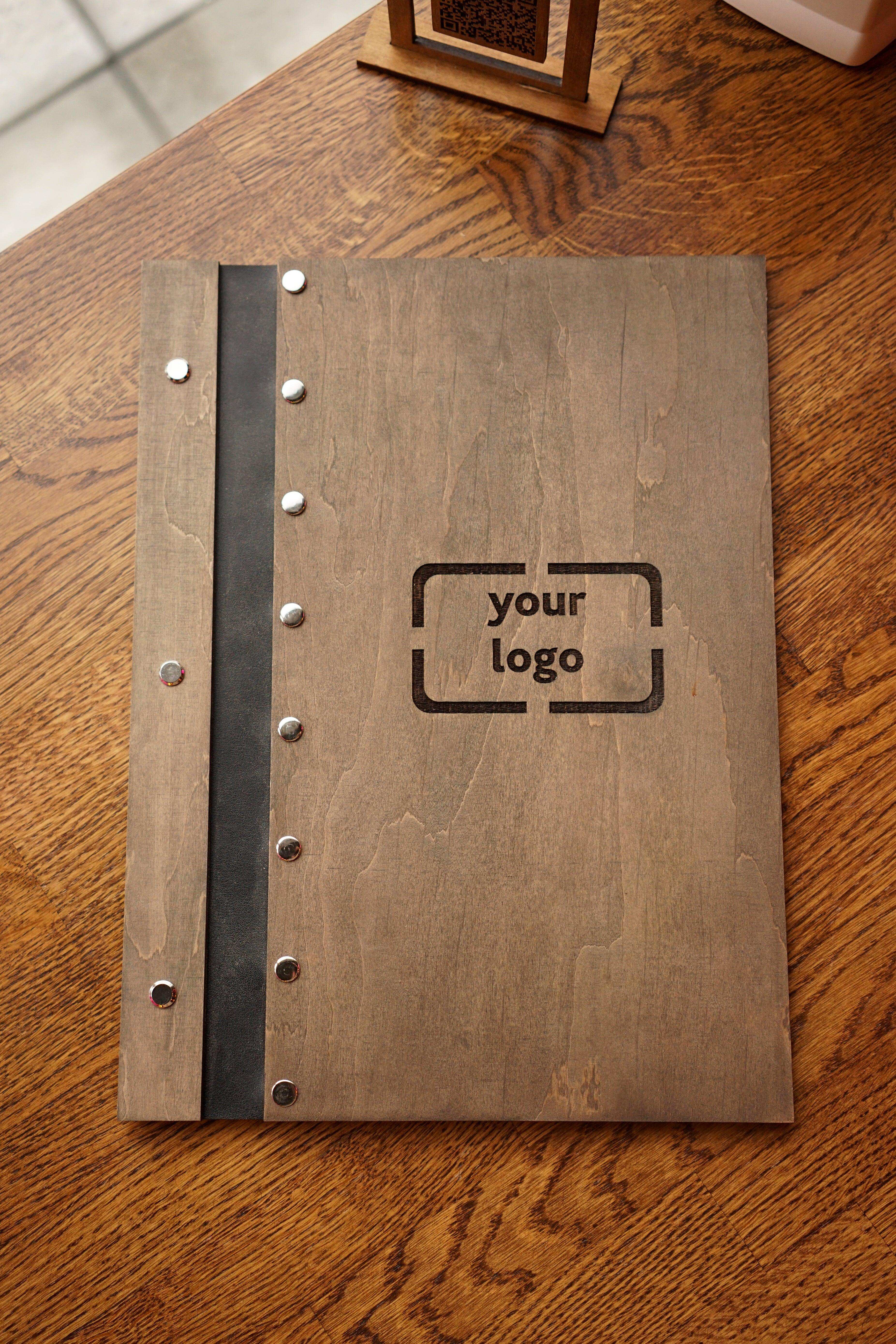 Custom Size Wooden Restaurant Menu Cover