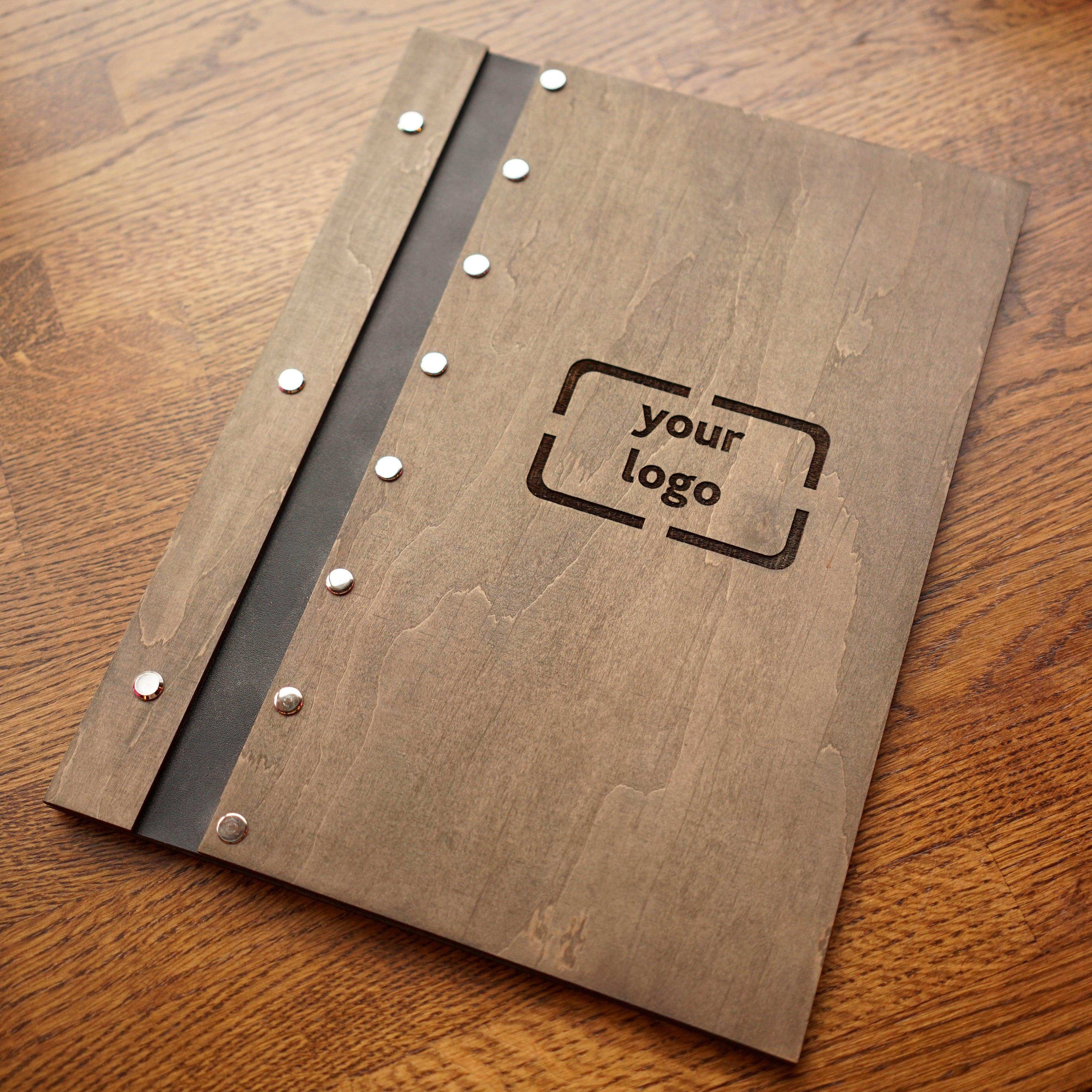 Custom Size Wooden Restaurant Menu Cover