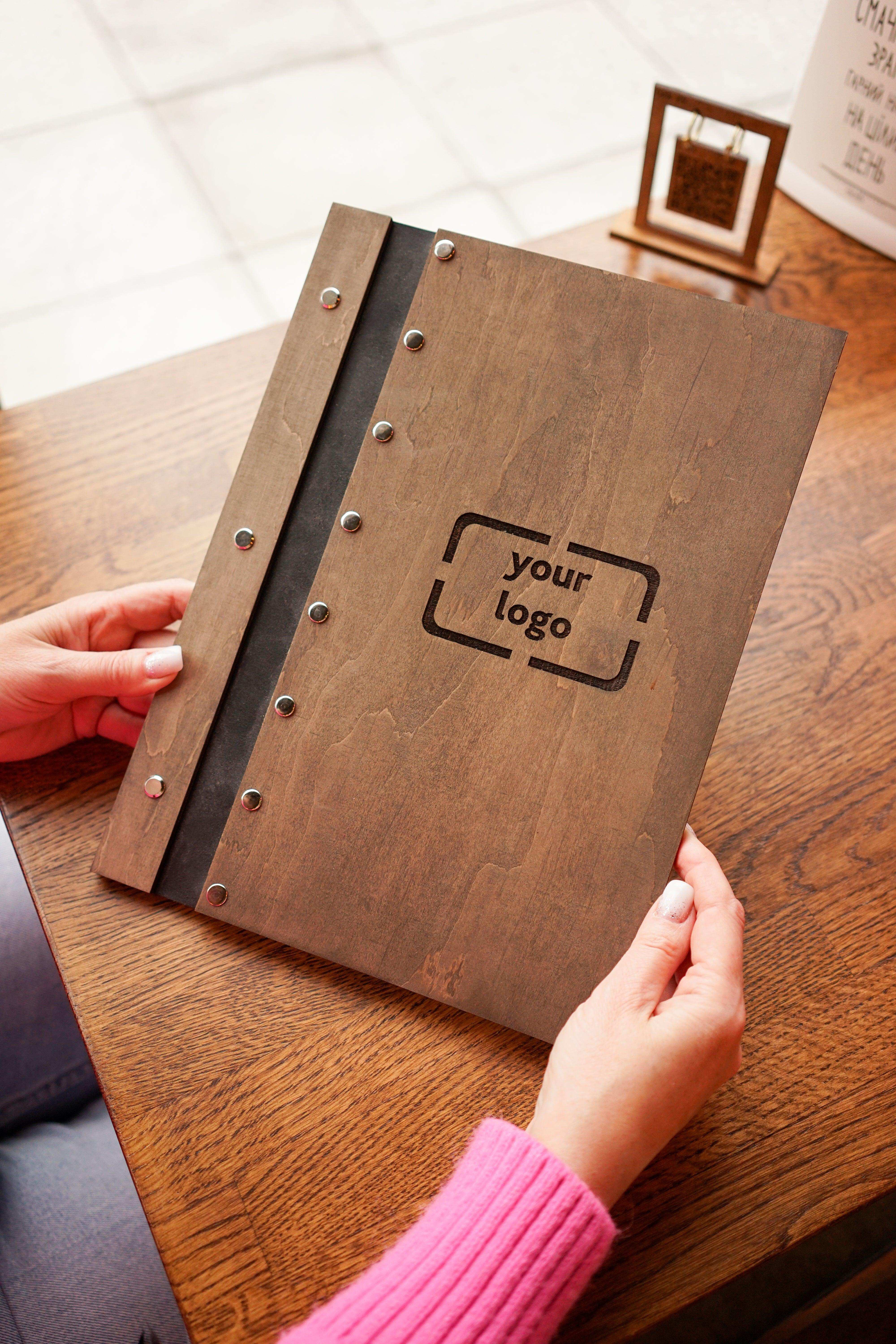 Custom Size Wooden Restaurant Menu Cover