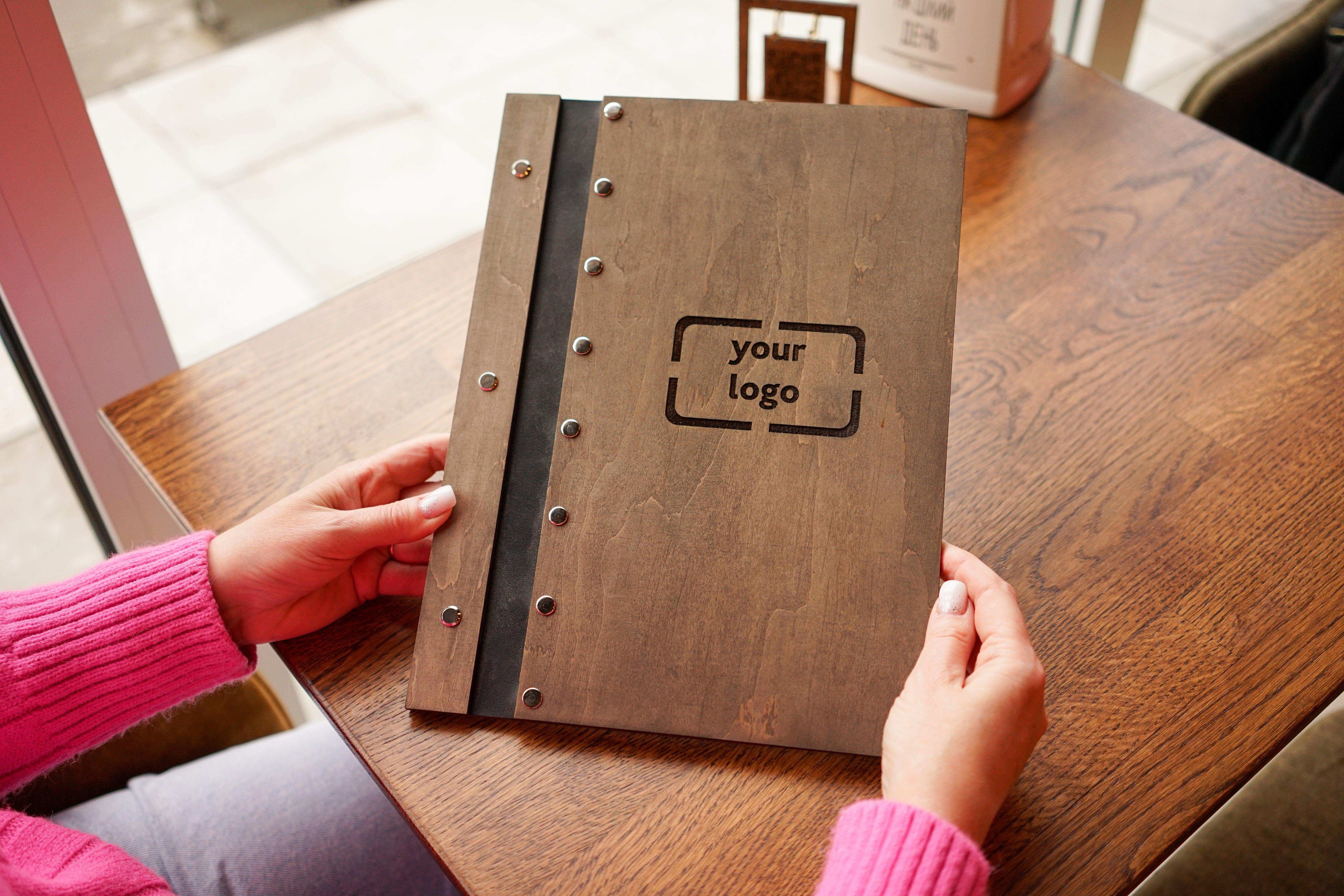 Custom Size Wooden Restaurant Menu Cover