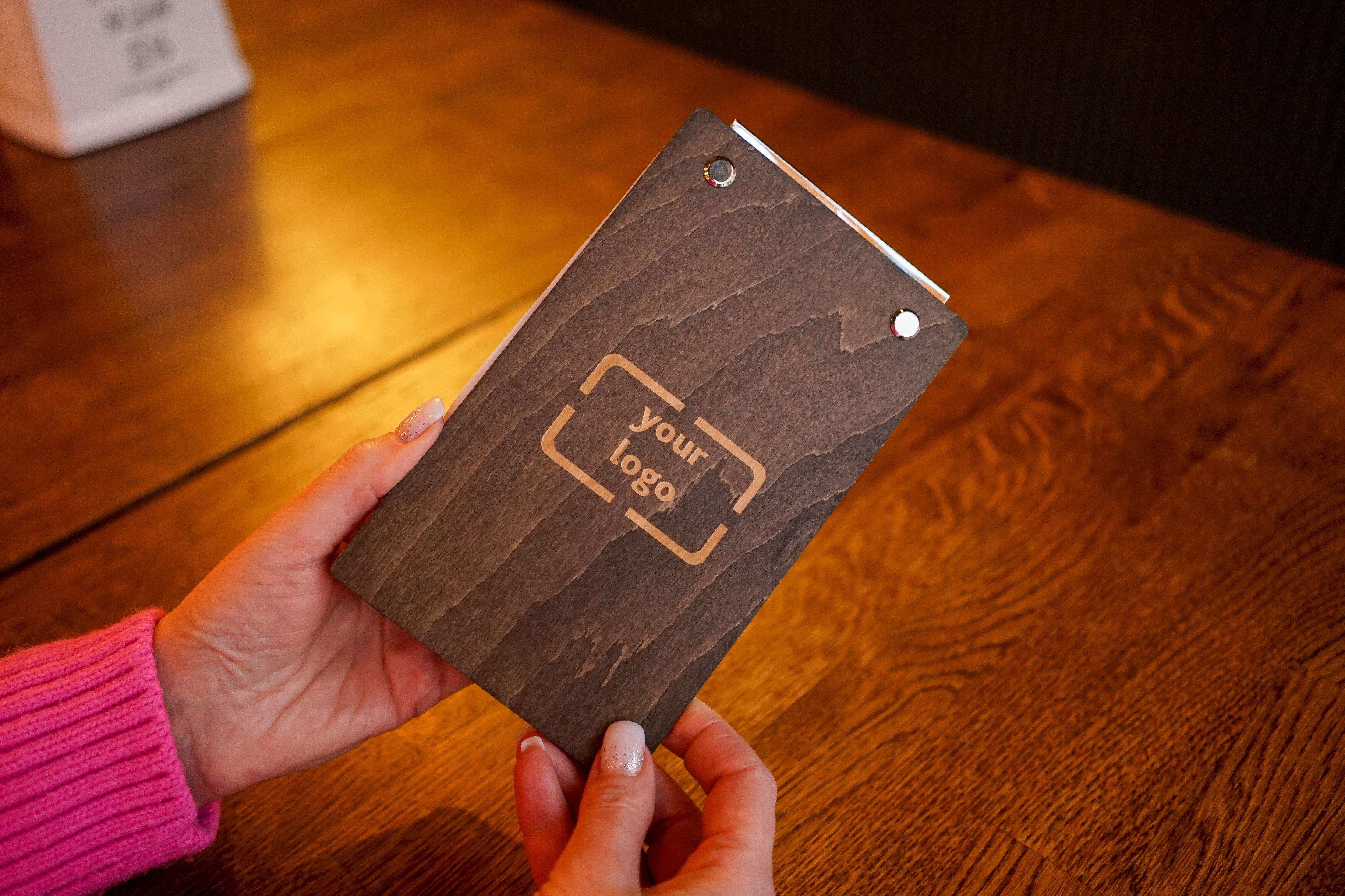 Wooden Check Presenter with Logo Engraving