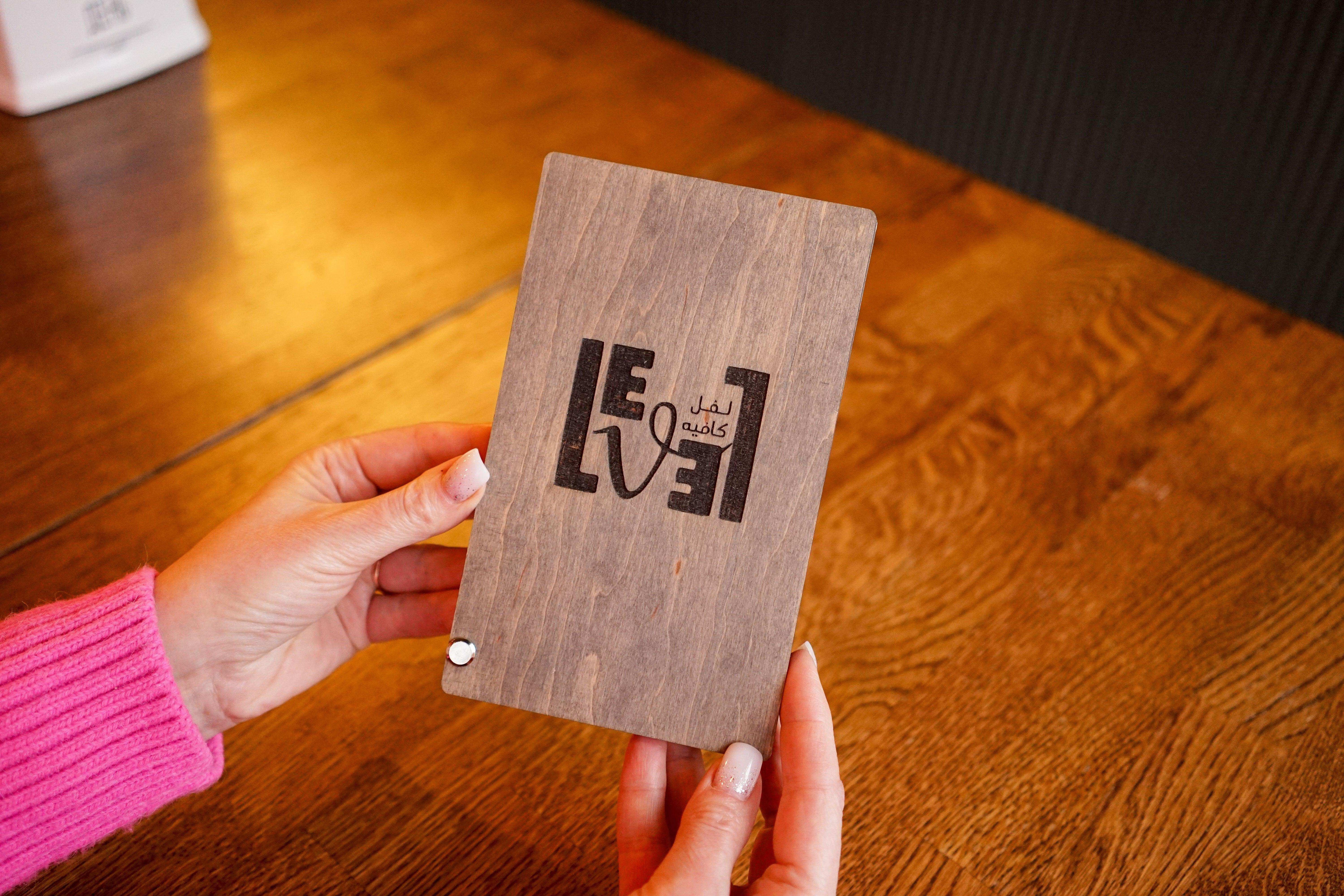 Logo Wooden Check Holder