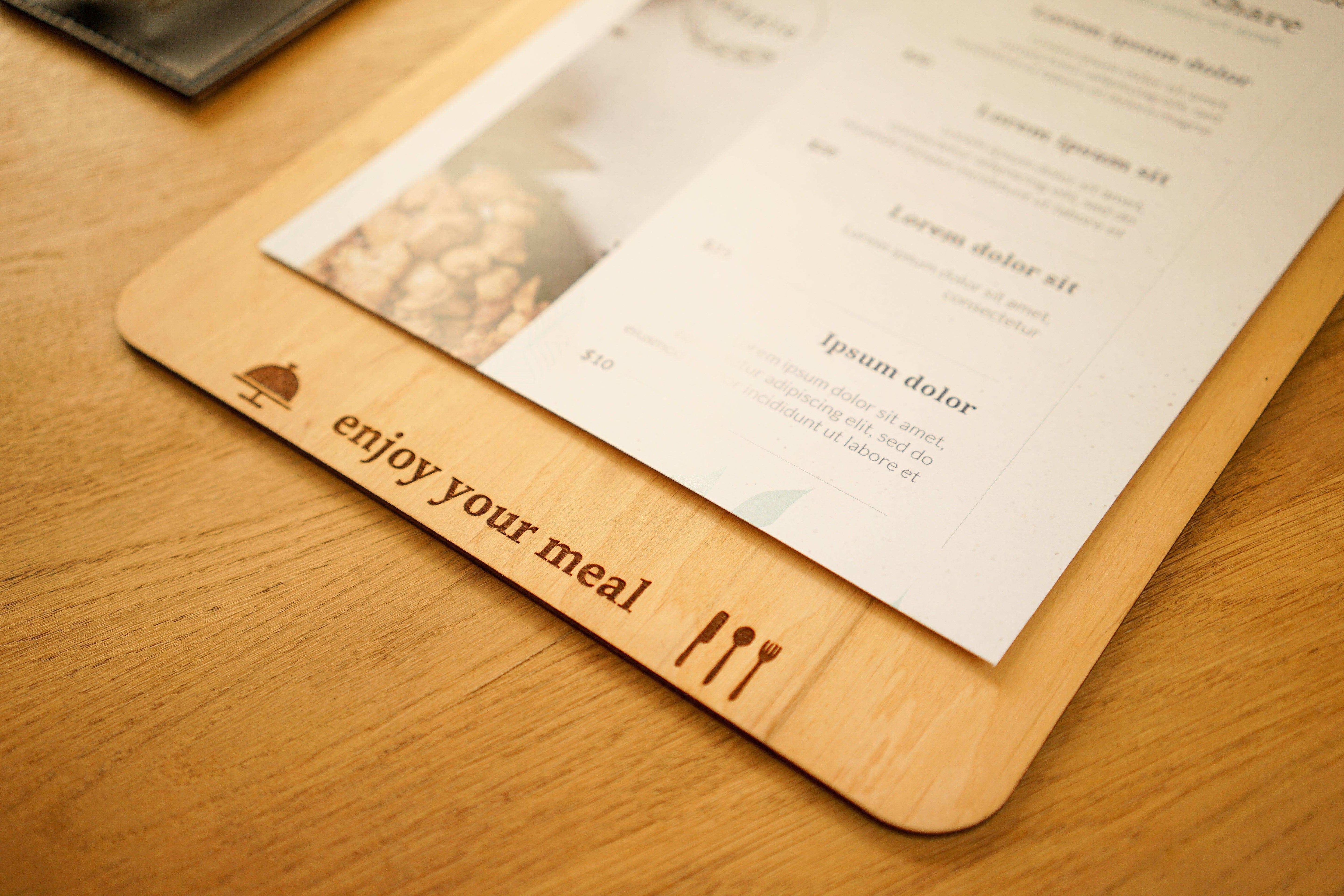 Wooden Drink Menu Board for Bars and Restaurants