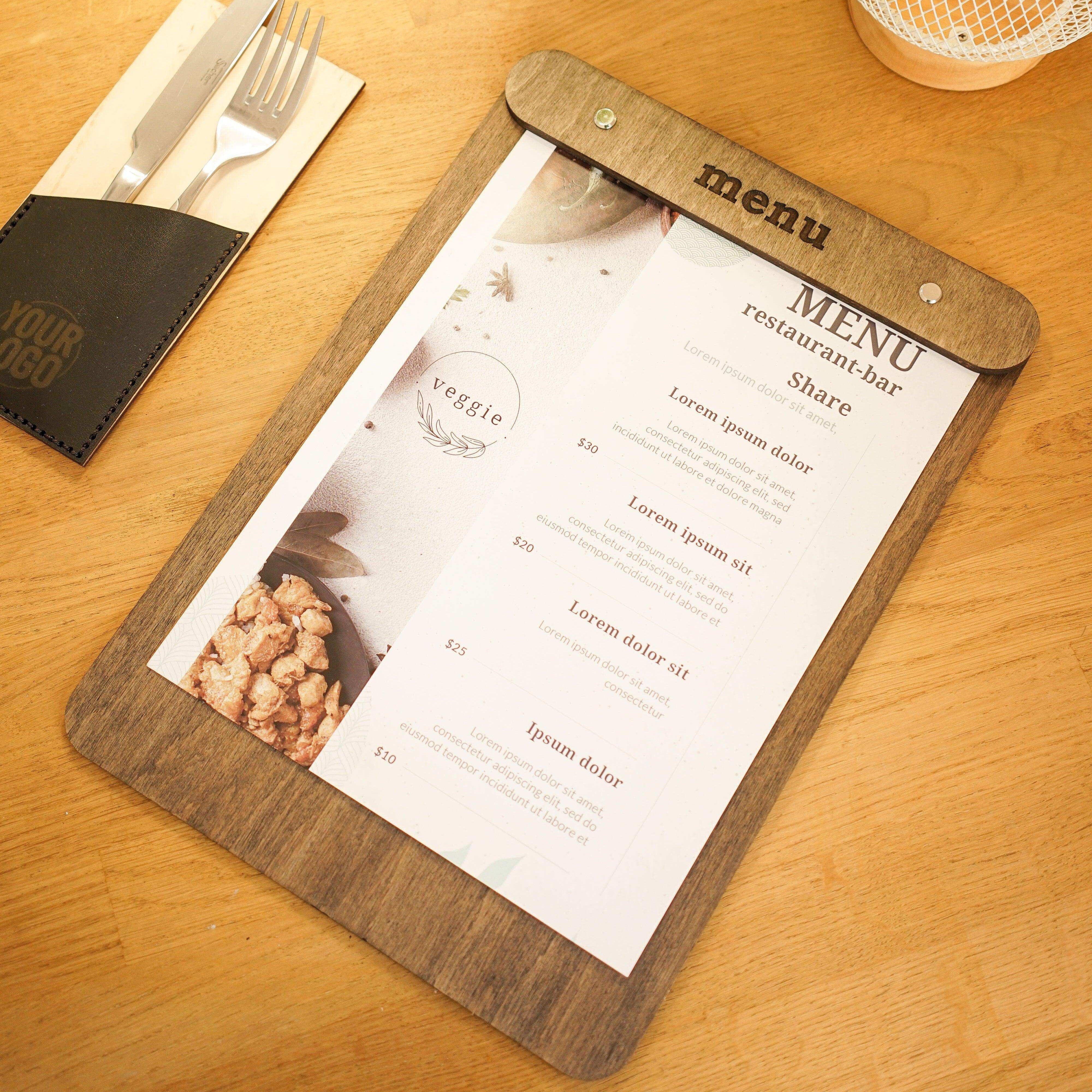 Custom Wooden Menu Board