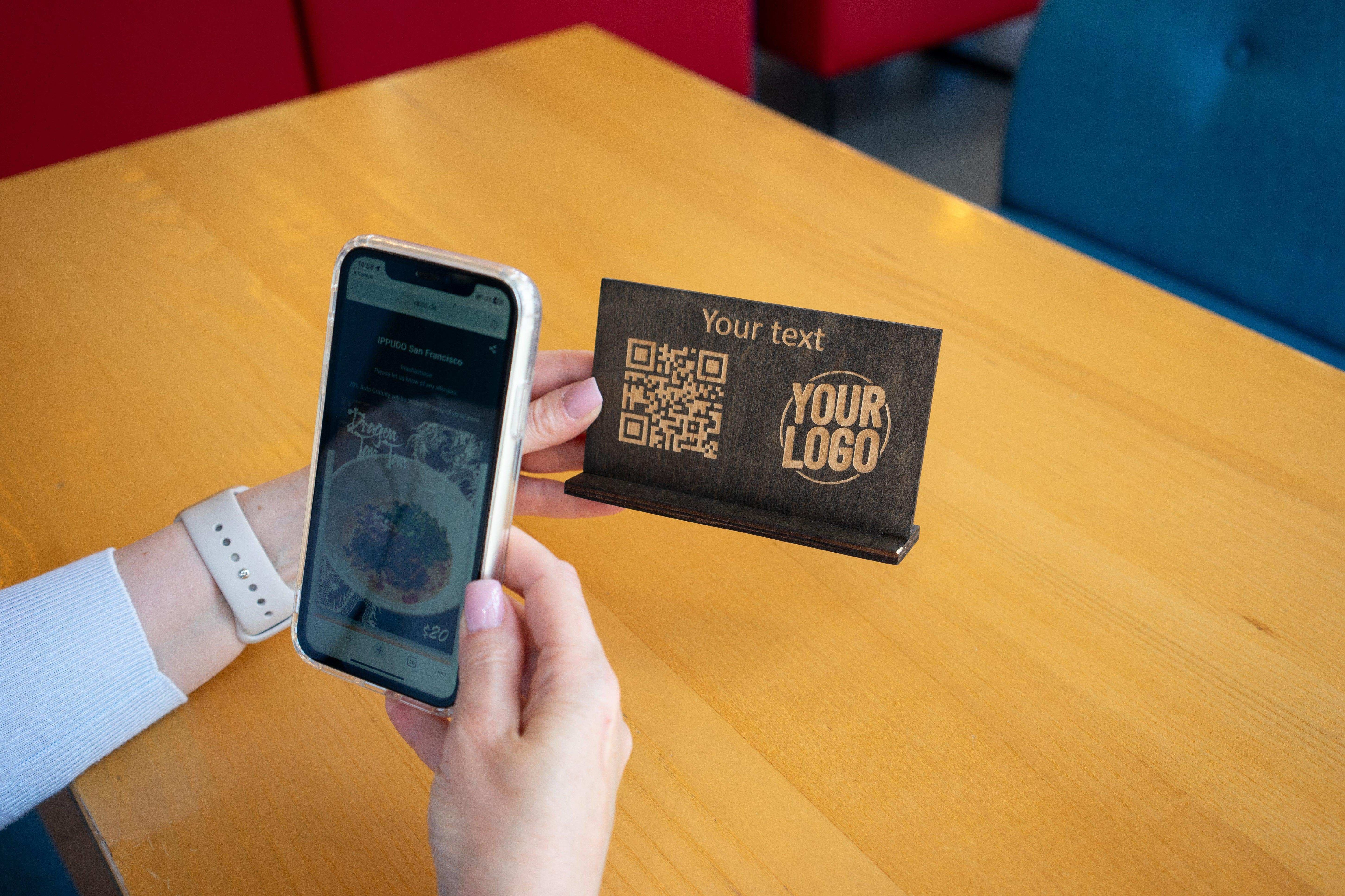 Personalized Wooden QR Code Sign