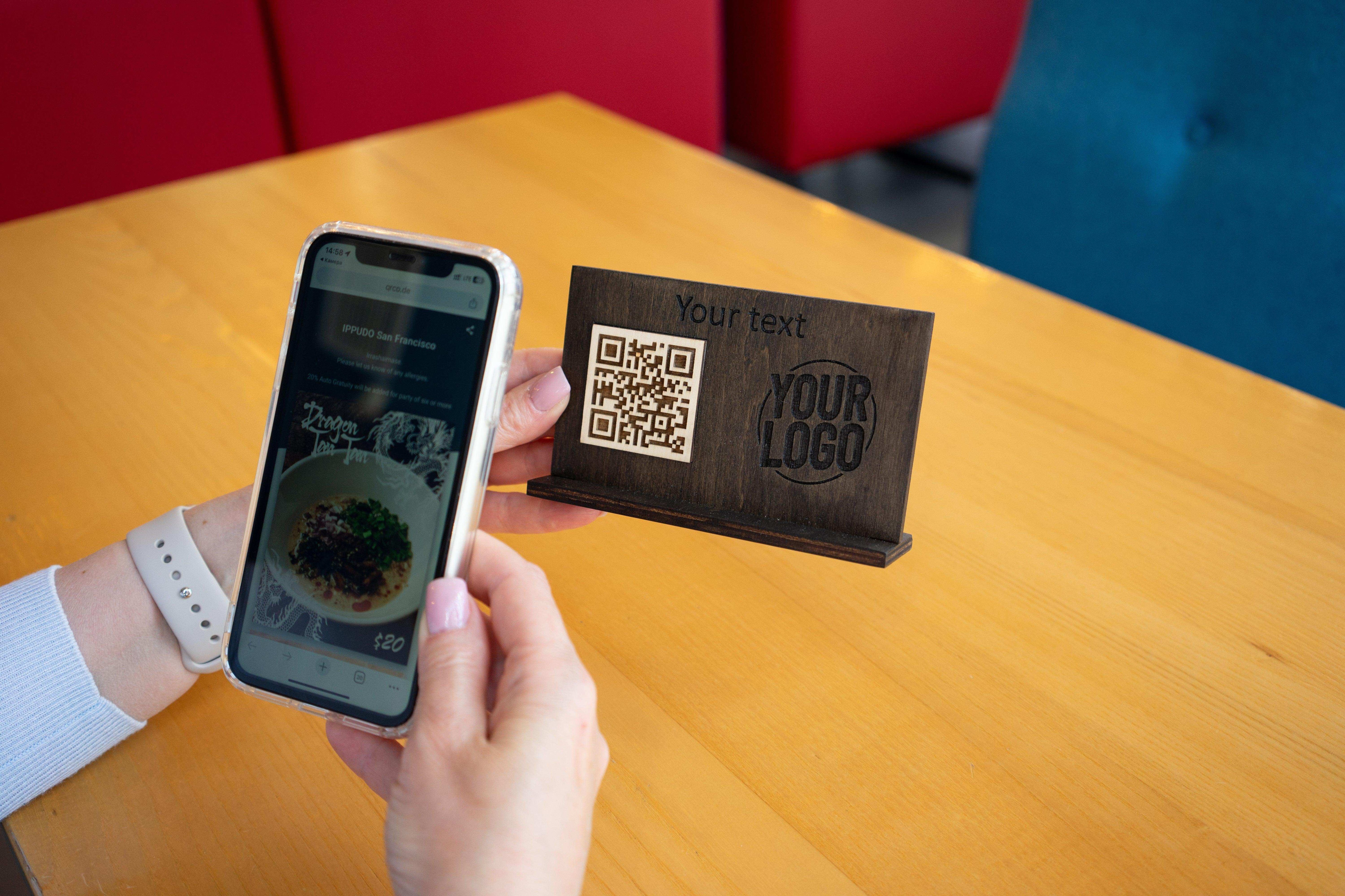 QR Code Sign for Restaurants