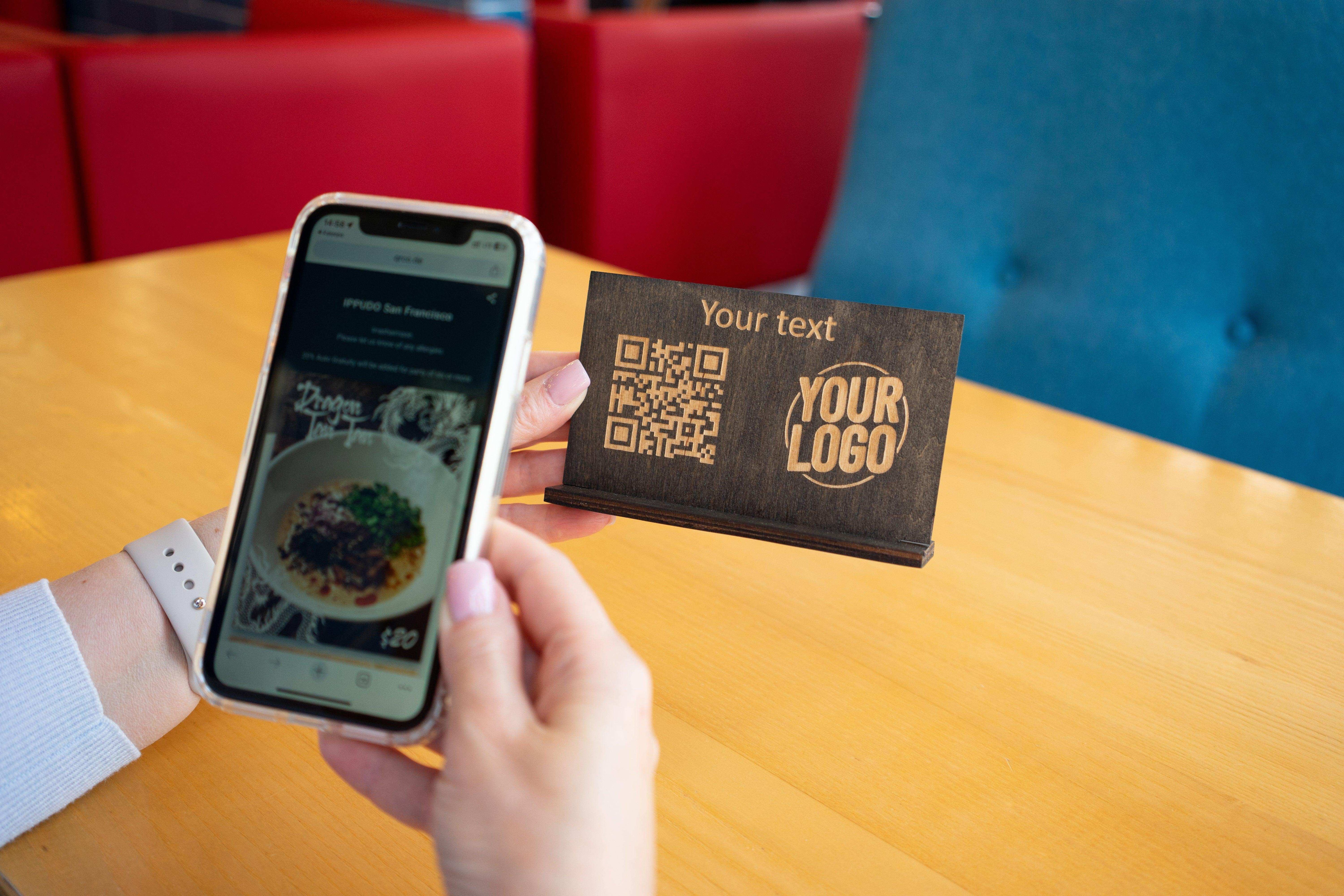 Personalized Wooden QR Code Sign