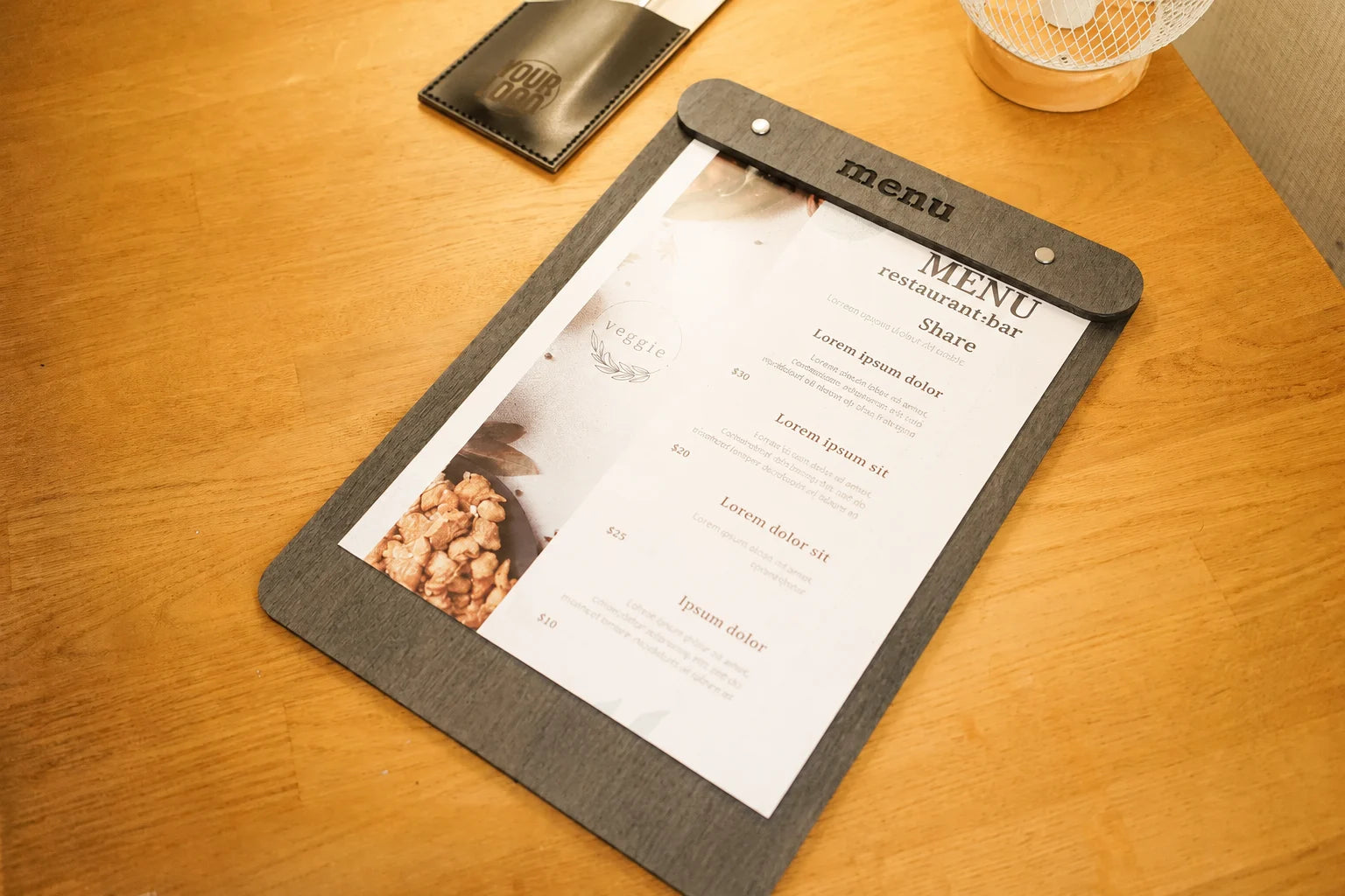 Custom Wooden Menu Board