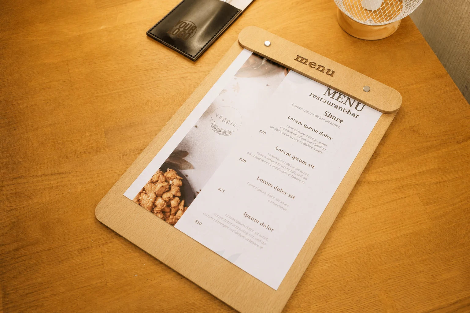 Custom Wooden Menu Board