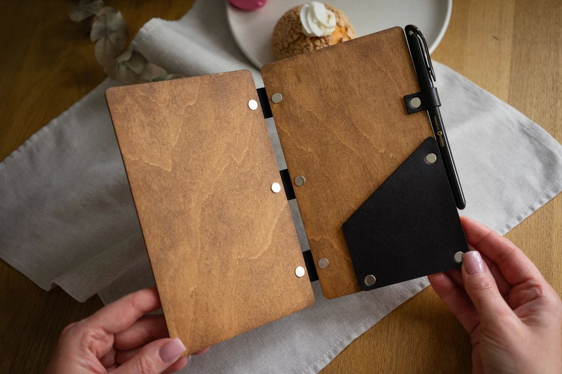 Check Holder with pen, Wooden Check Presenter, FREE ENGRAVING, ch-100