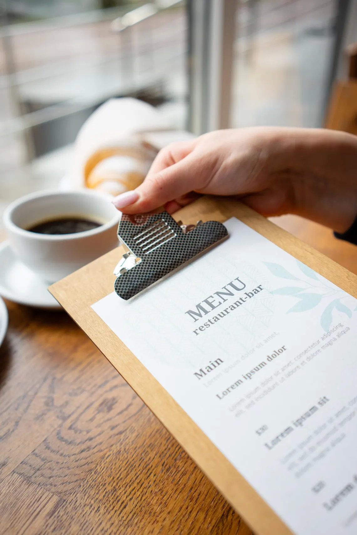 Menu stand, Wooden Menu, Sheet stand, FREE ENGRAVING, m-111