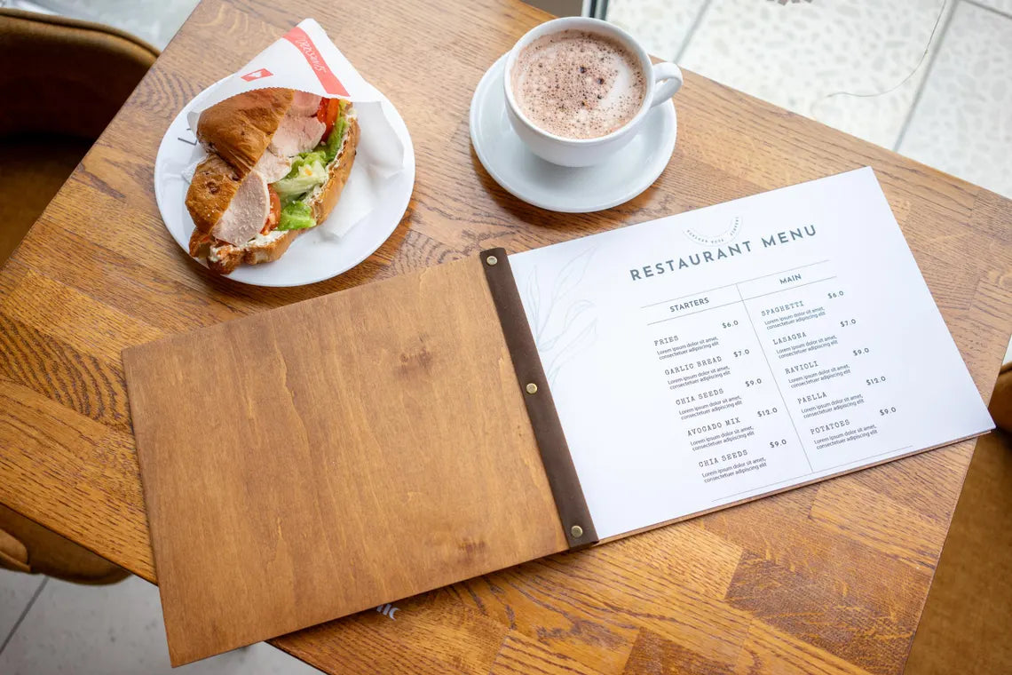 Restaurant Menu Cover, Wooden Menu, Menu, Menu Cover