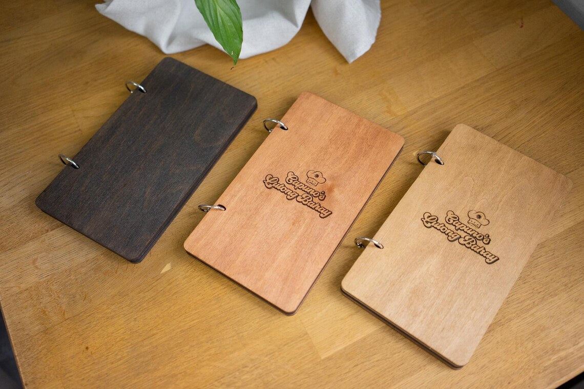 Check Holder on rings, Wooden Check Presenter, FREE ENGRAVING