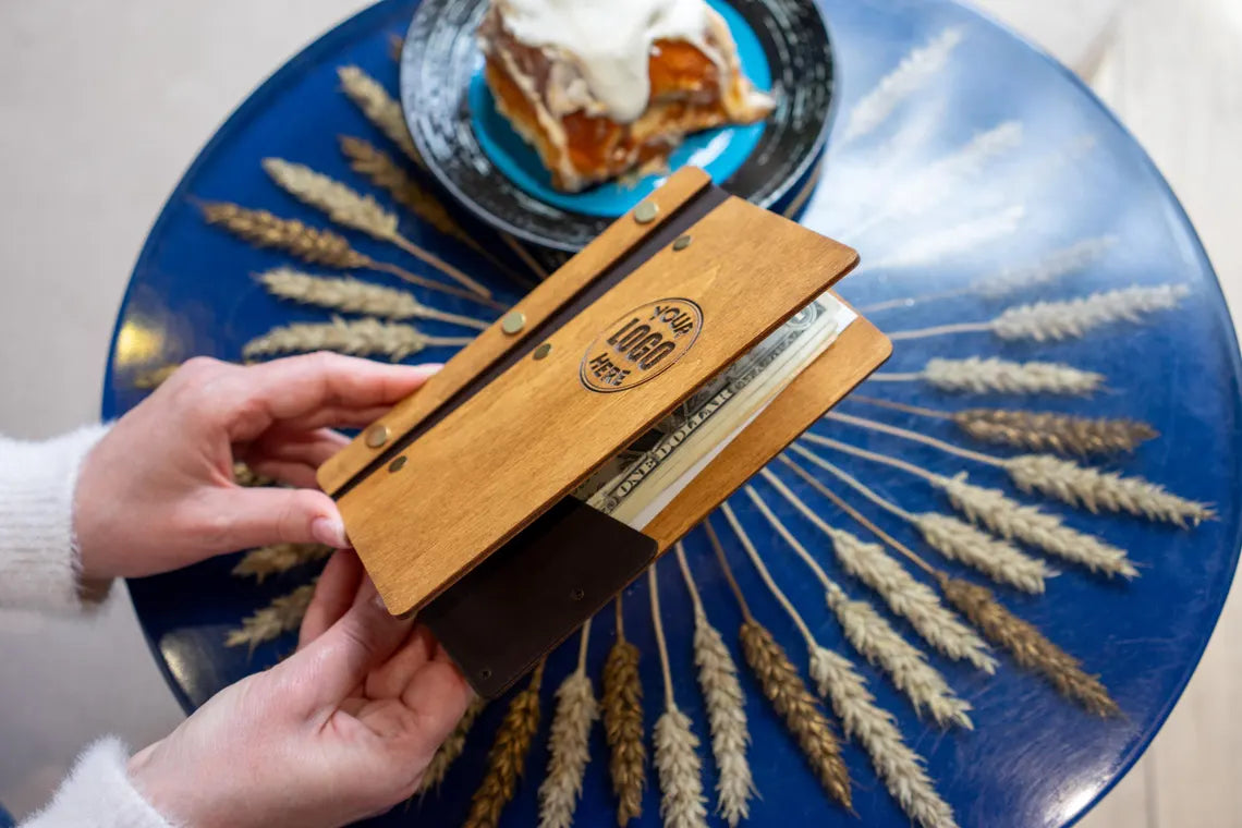 Check Holder, Wooden Check Presenter, FREE ENGRAVING