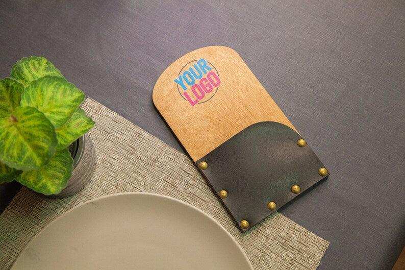Customizable Restaurant Check Holder with Logo