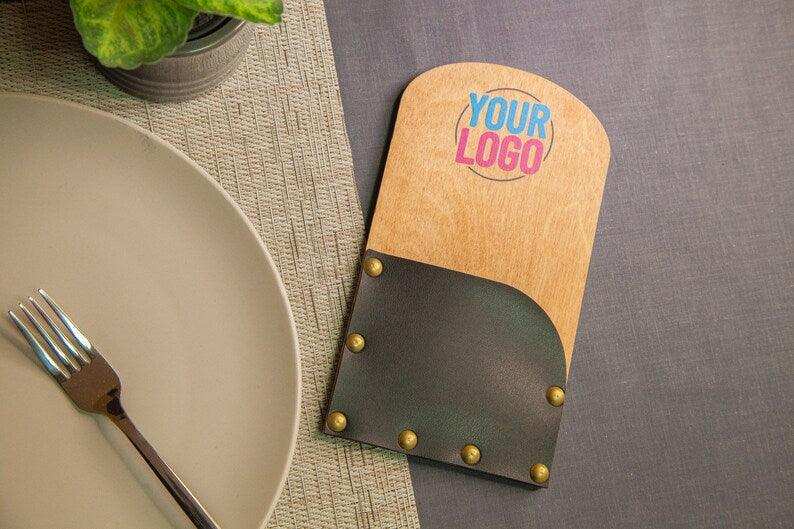 Customizable Restaurant Check Holder with Logo
