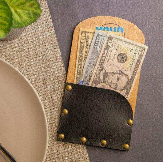 Customizable Restaurant Check Holder with Logo