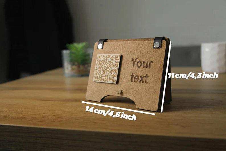 Wooden A-Frame QR Code Menu Stand
