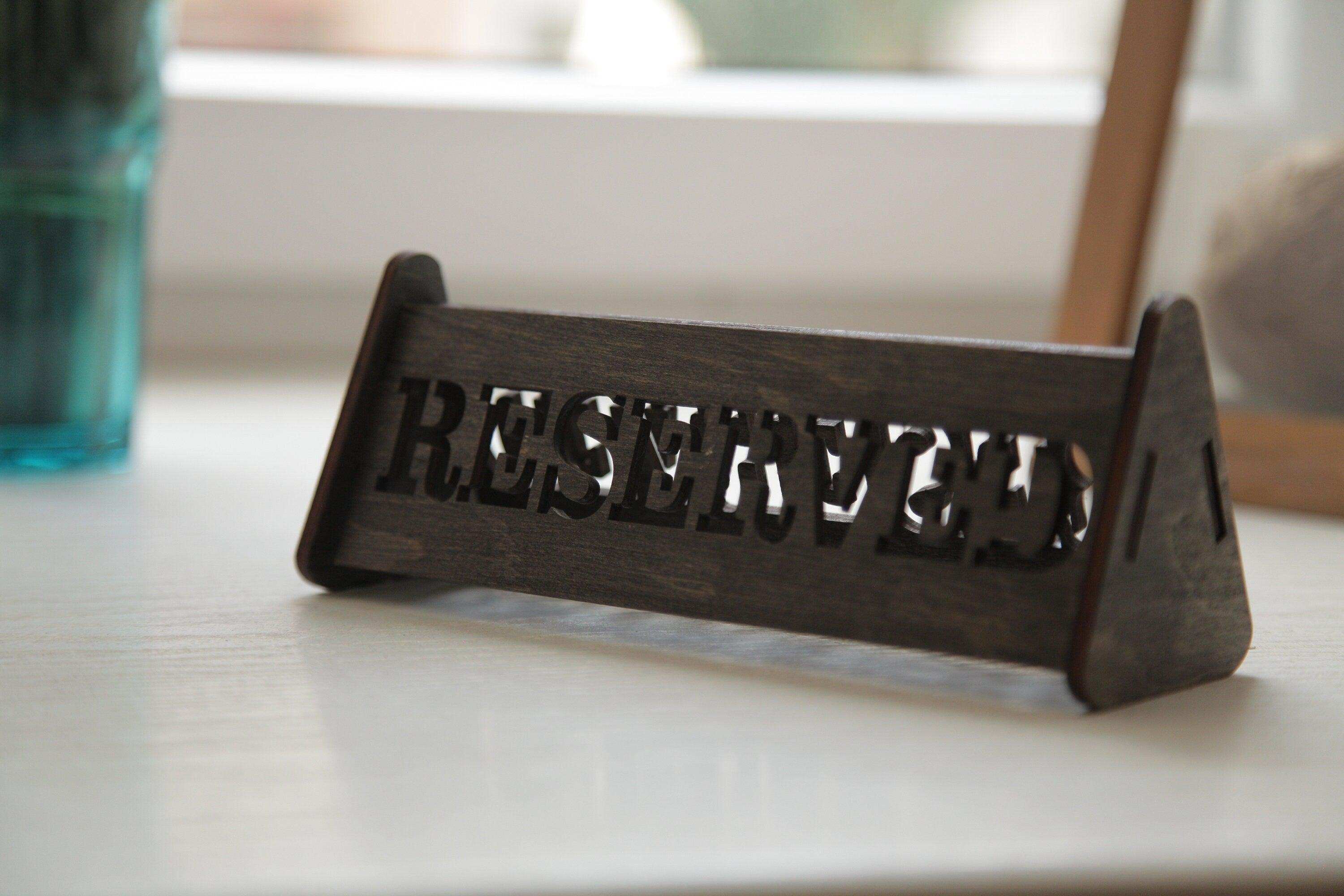 Wooden Rustic Reserved Table Sign