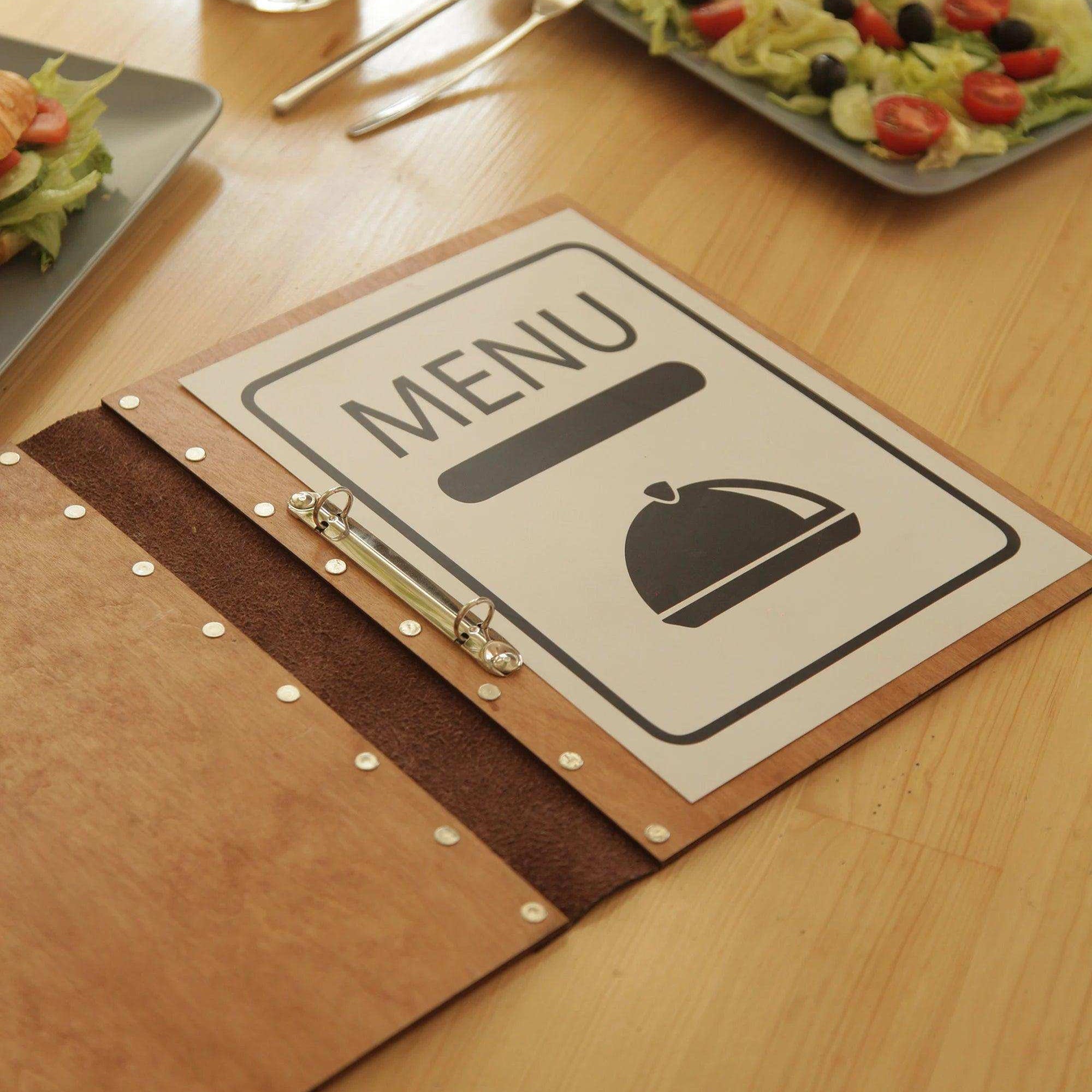 Custom Menu Cover with Changeable Sheets for Restaurants