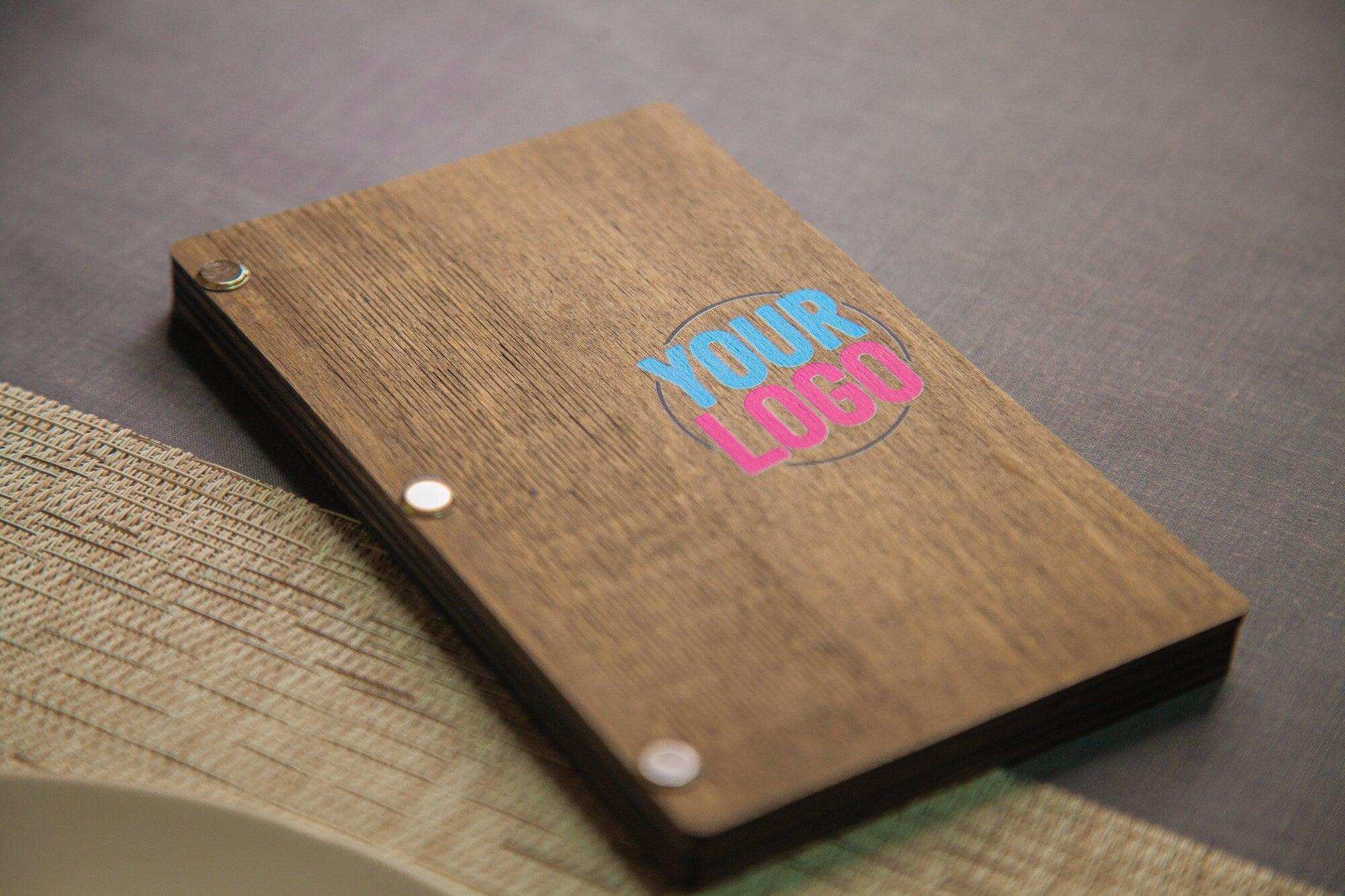 Restaurants Classic Wooden Check Holder with Logo