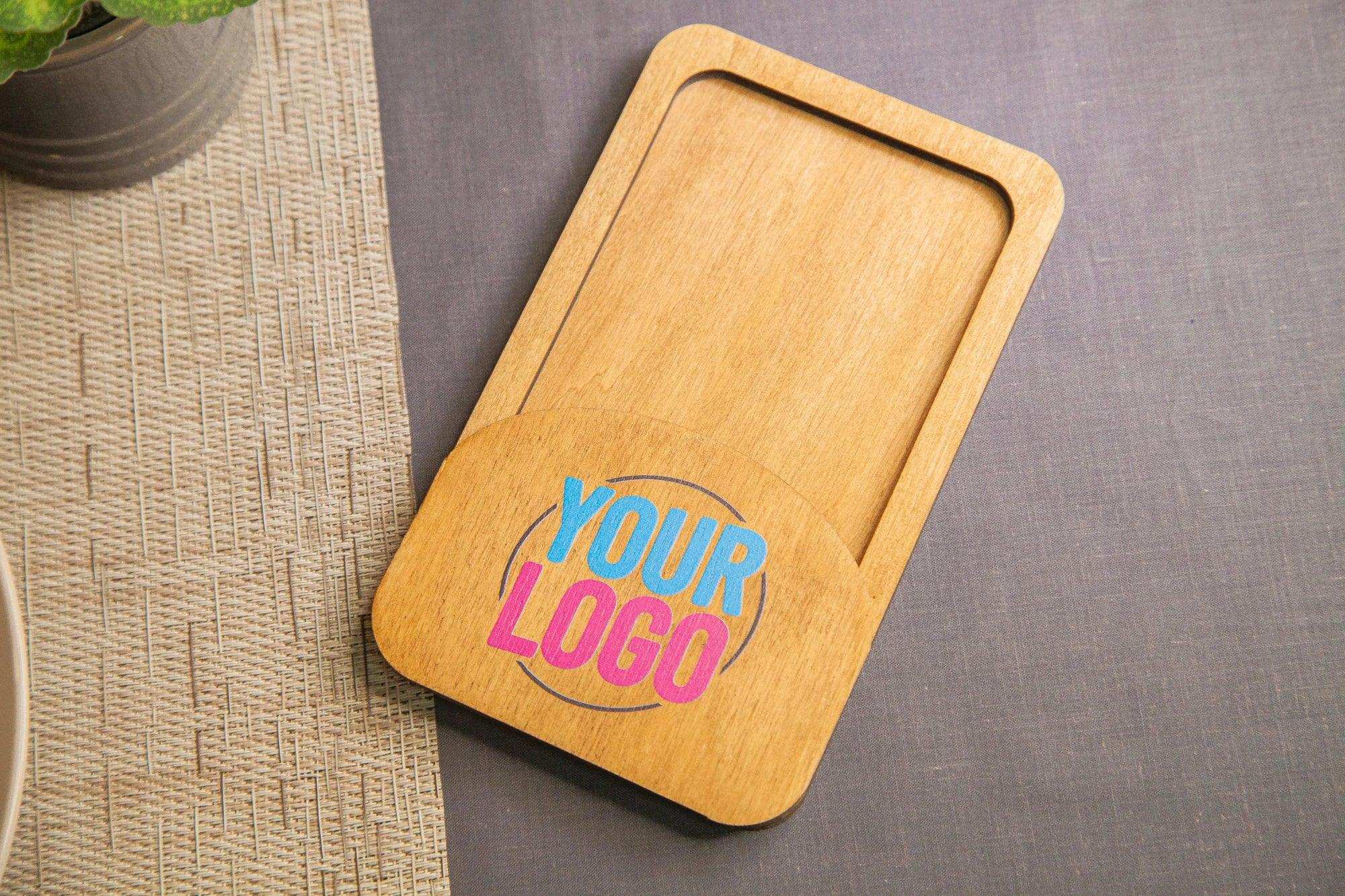 Restaurant Bill Holder with Colored Logo