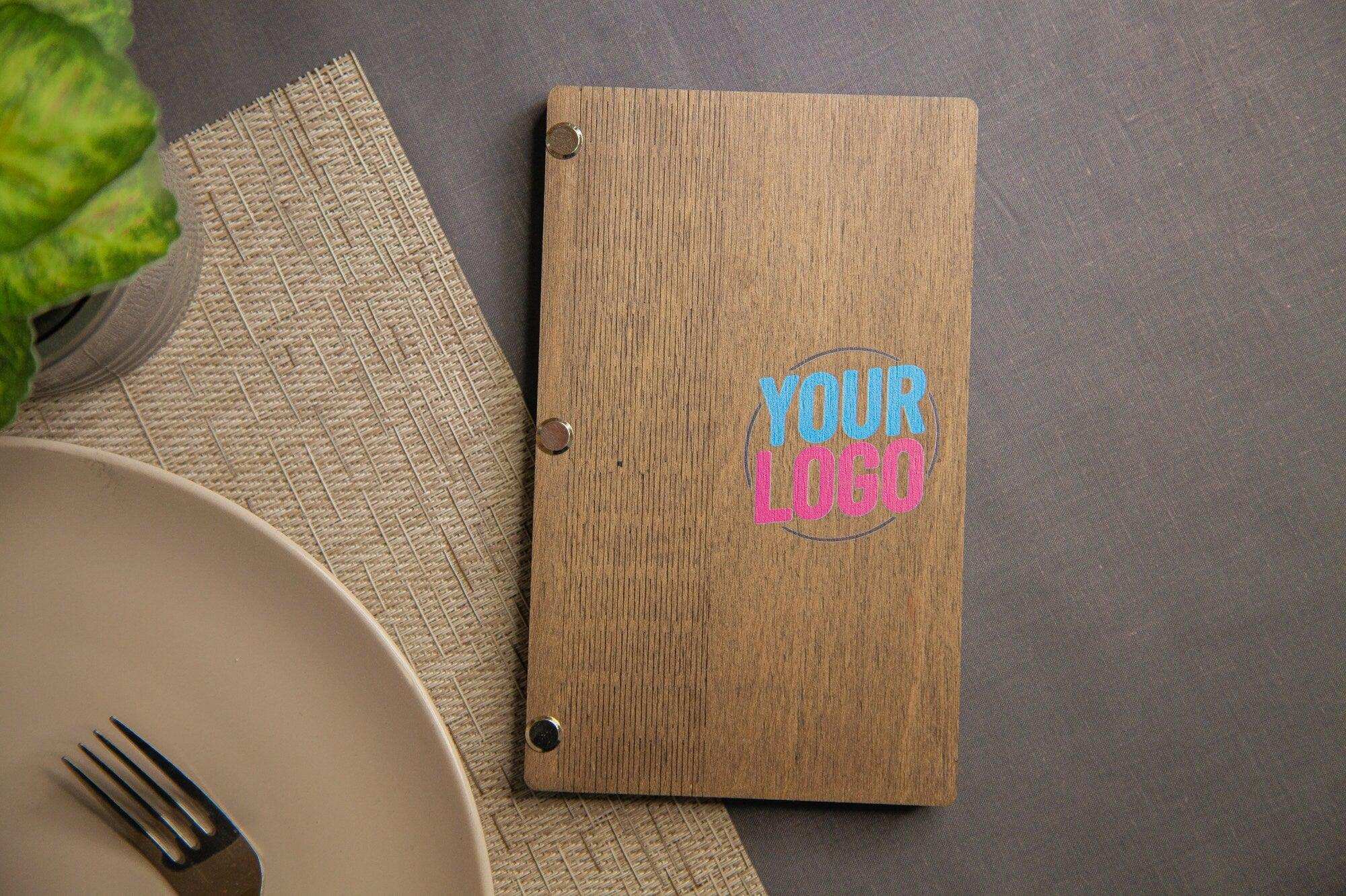 Restaurants Classic Wooden Check Holder with Logo