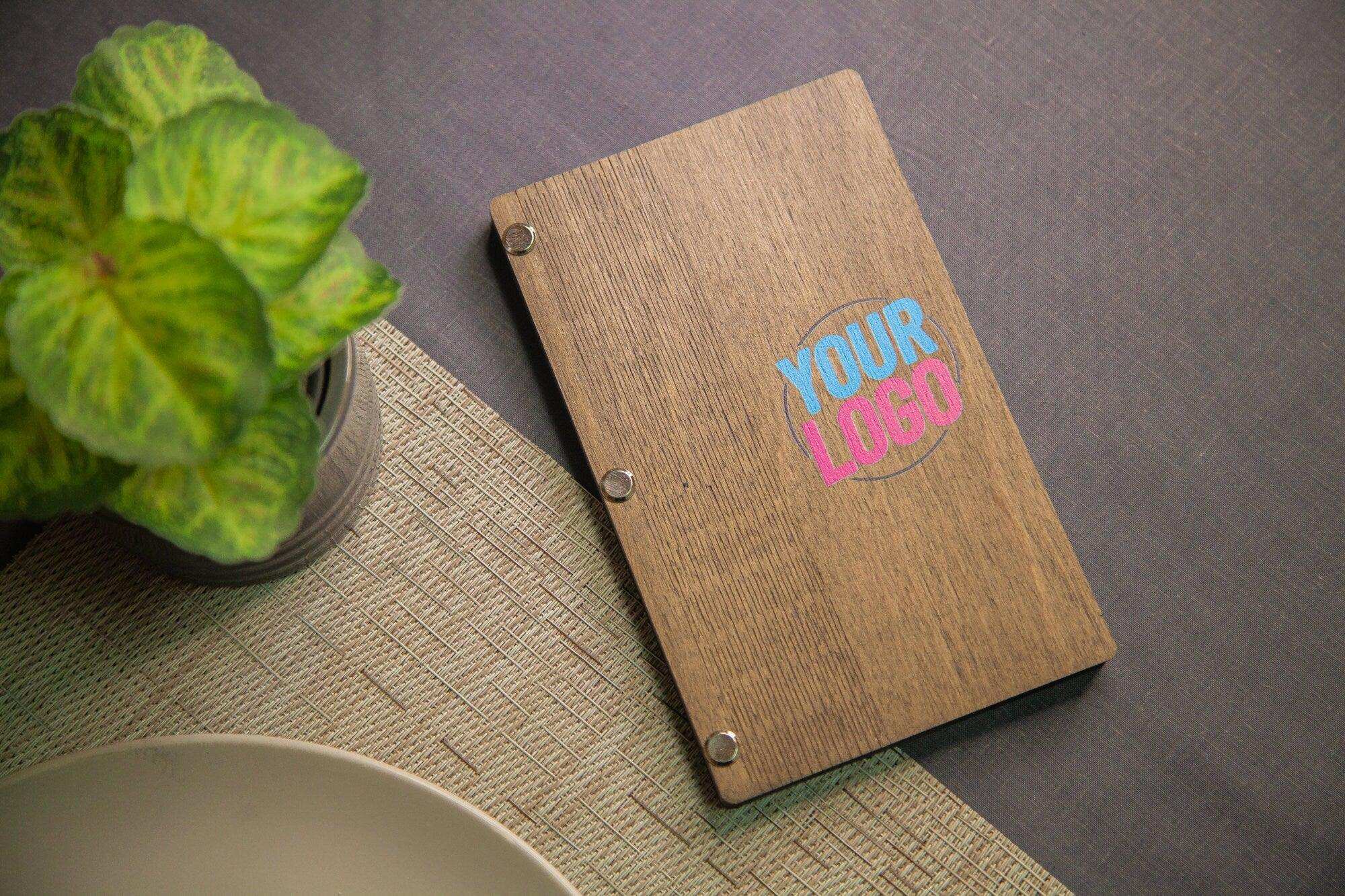 Restaurants Classic Wooden Check Holder with Logo