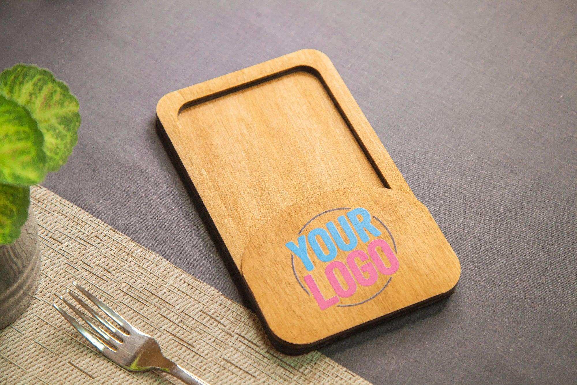 Restaurant Bill Holder with Colored Logo