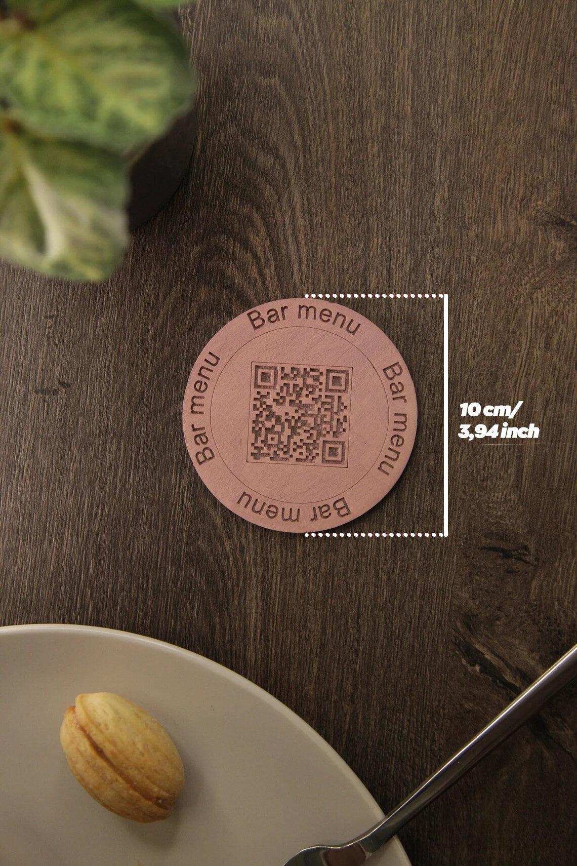 Modern Wooden QR Code Sign