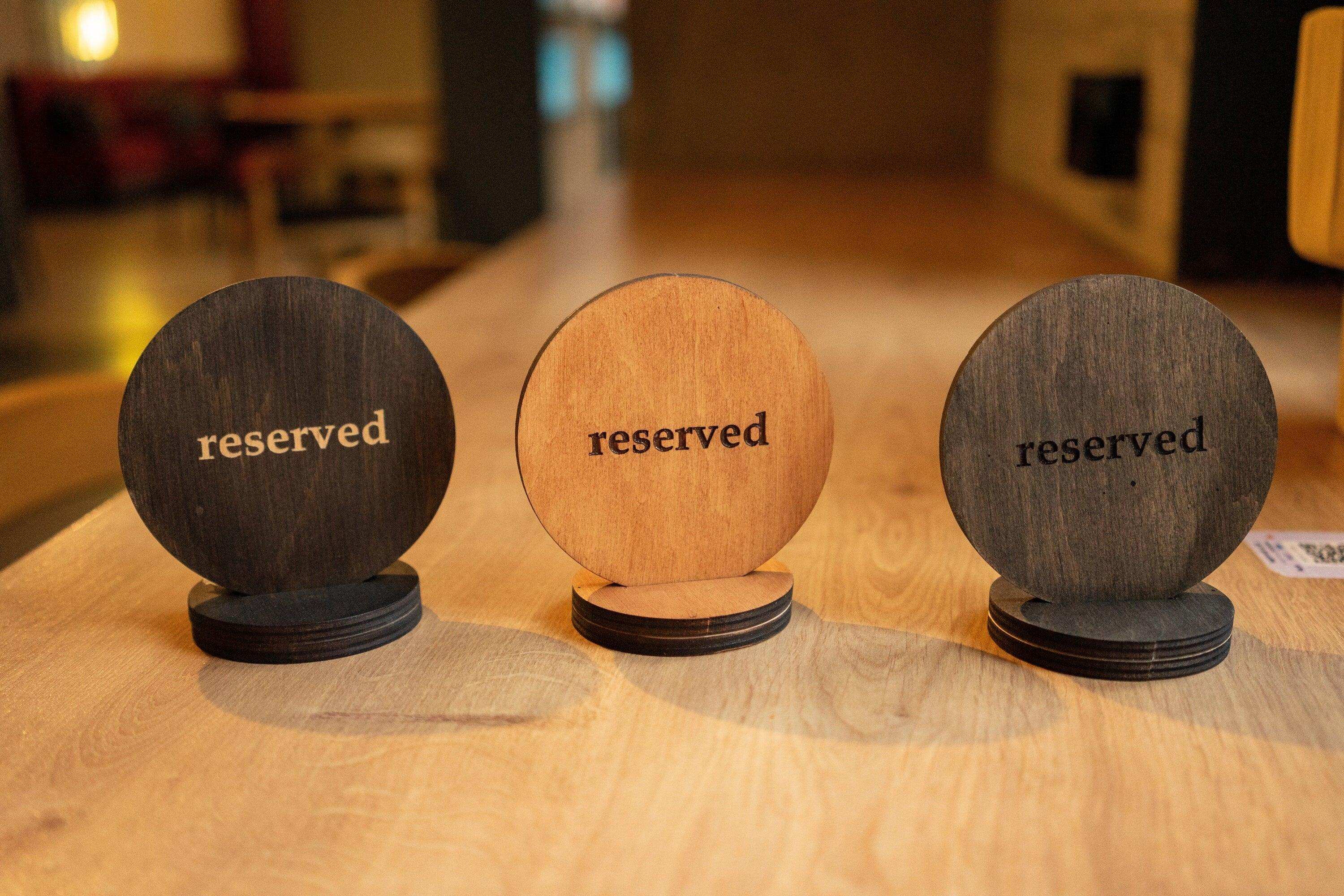 Personalized Wooden Reserved Table Sign