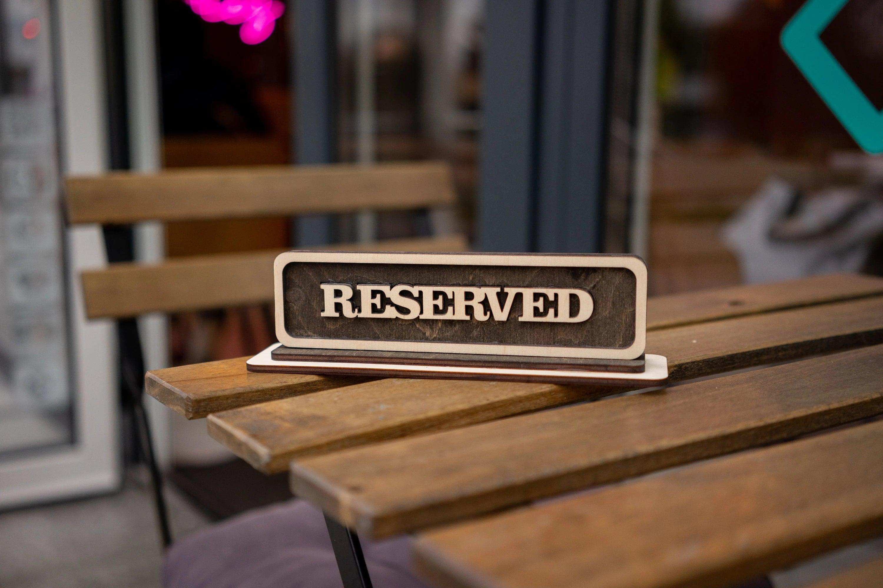 Custom Reserved Table Sign for Events