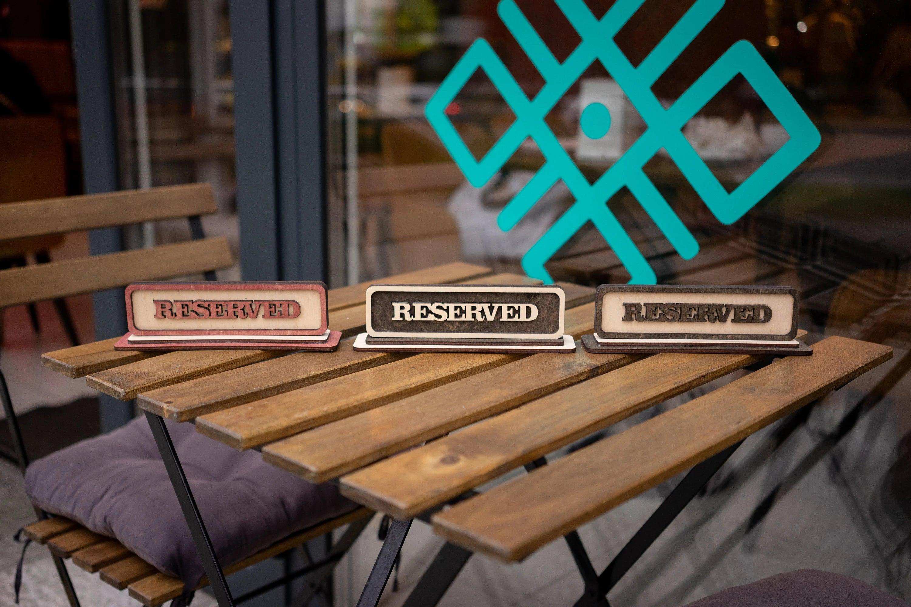 Custom Reserved Table Sign for Events