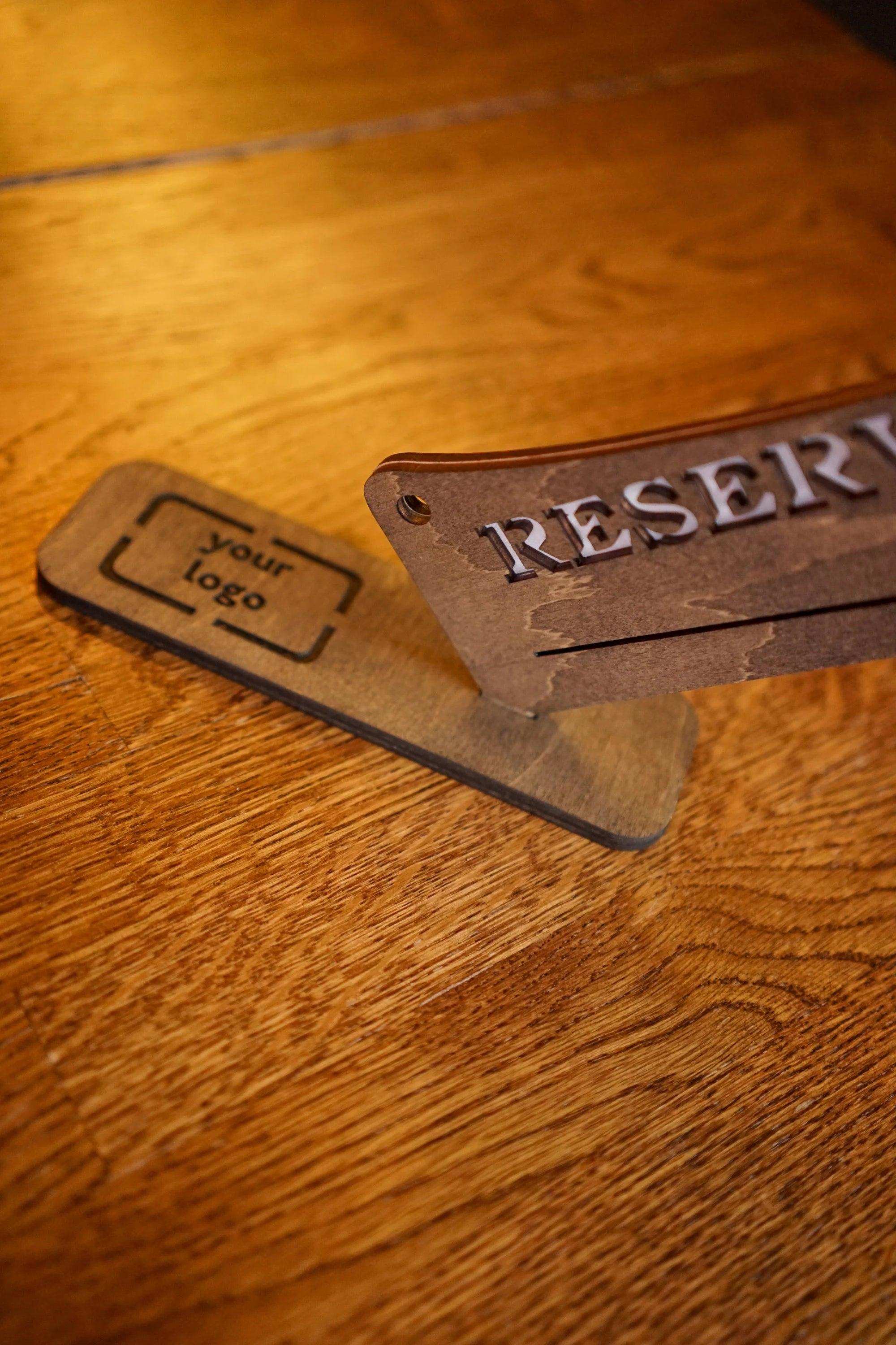 Unique Wooden Axe-Shaped Reserved Table Sign