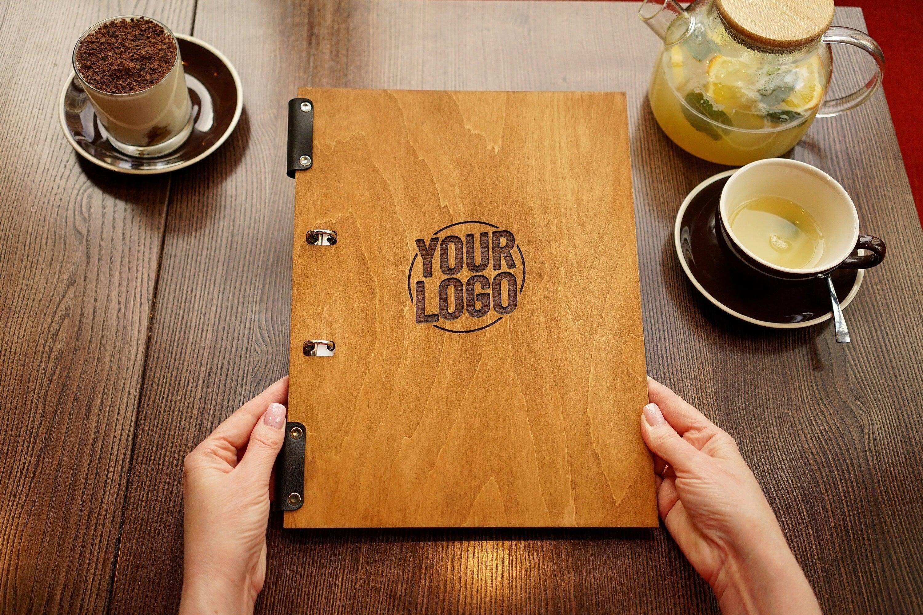 Personalized Menu Cover and Guest Book with Custom Clip