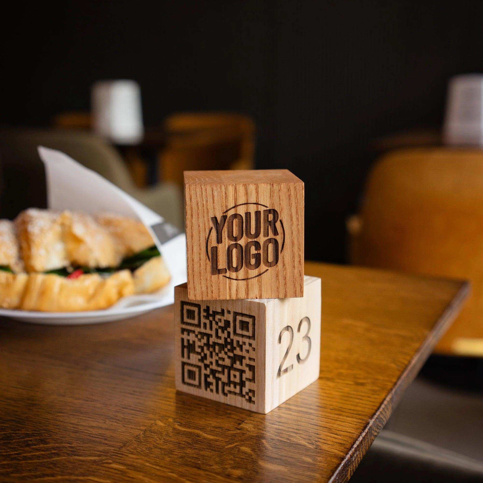 Custom Wooden QR Code Social Media Sign