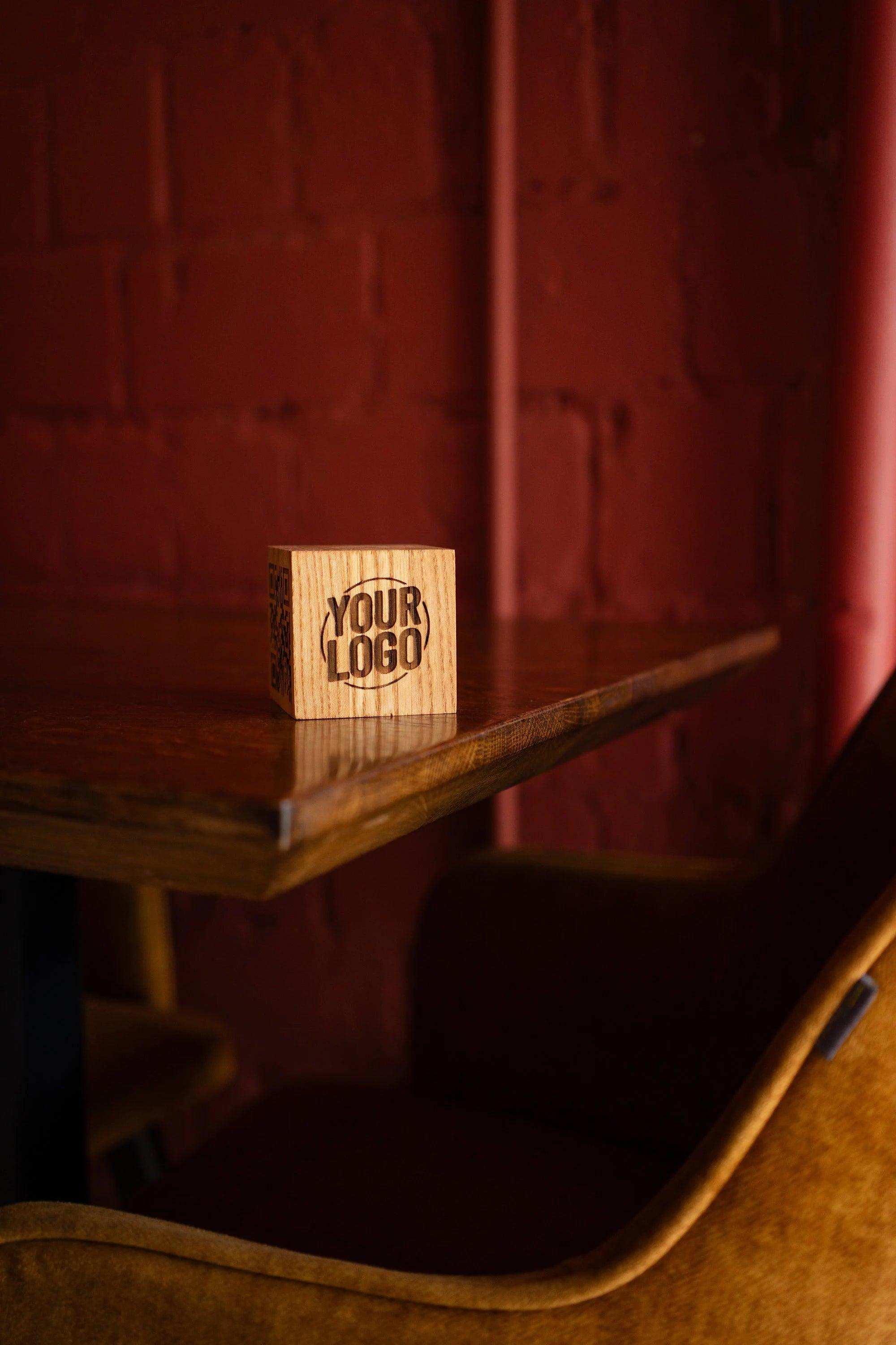 Custom Wooden QR Code Social Media Sign