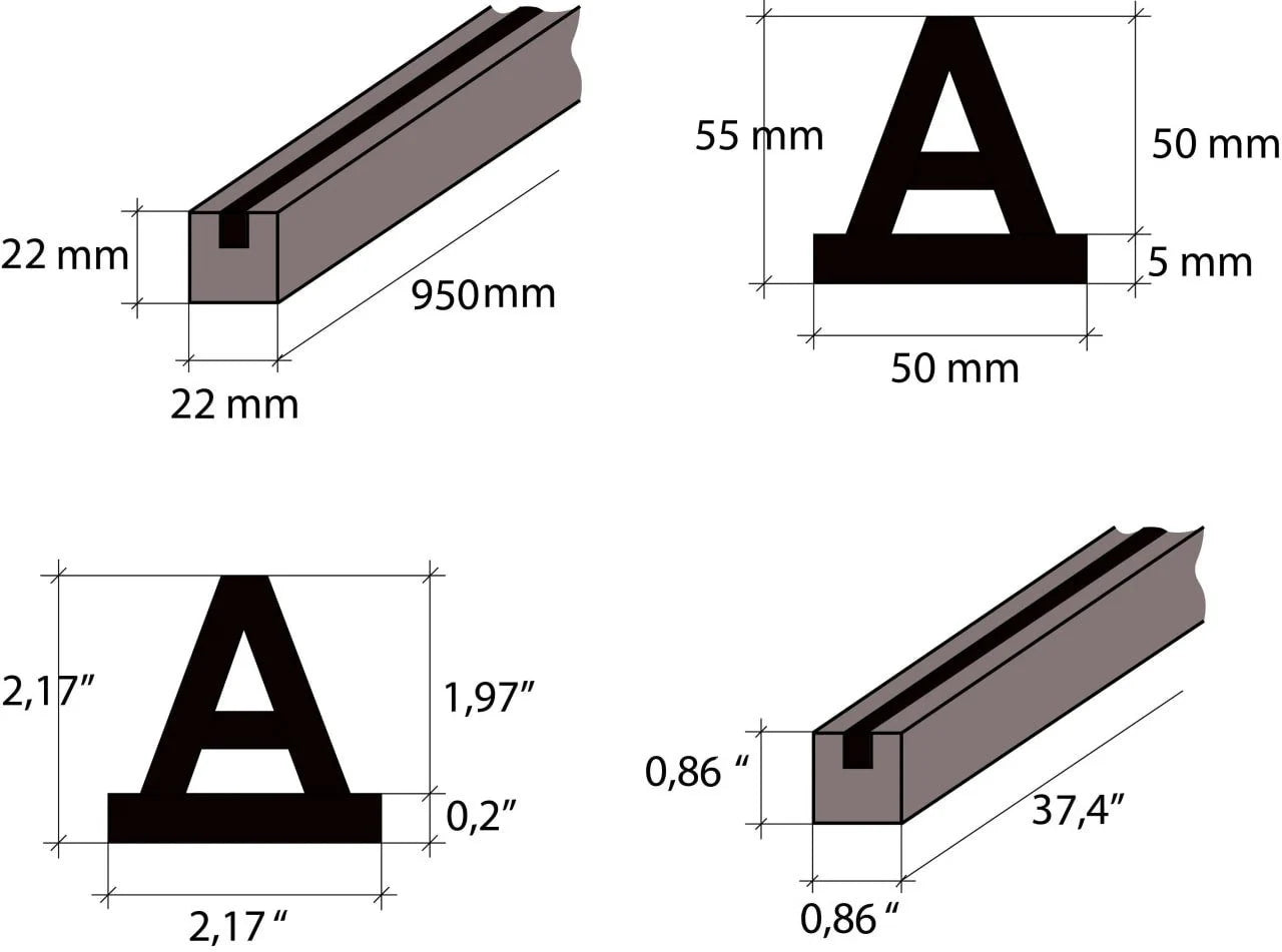 Wall Menu Rails for Cafes and Barbershops
