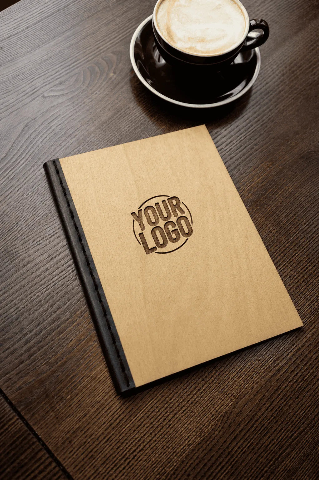 Customizable Wooden Restaurant Menu Holder