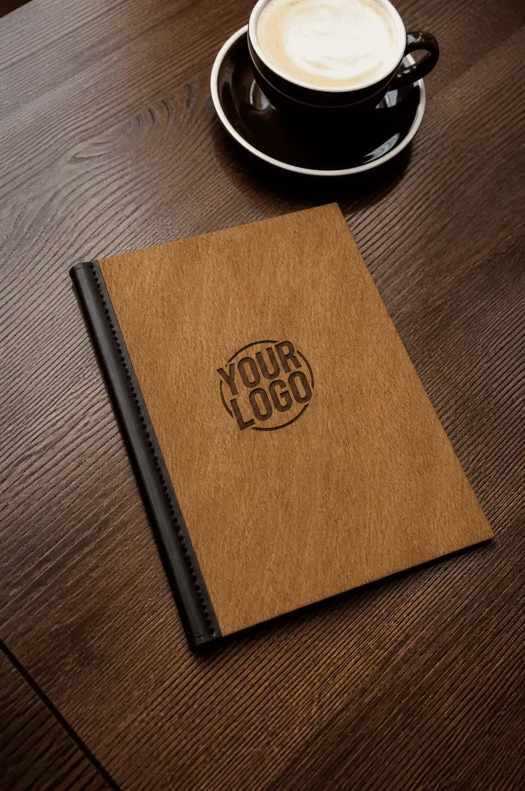 Customizable Wooden Restaurant Menu Holder