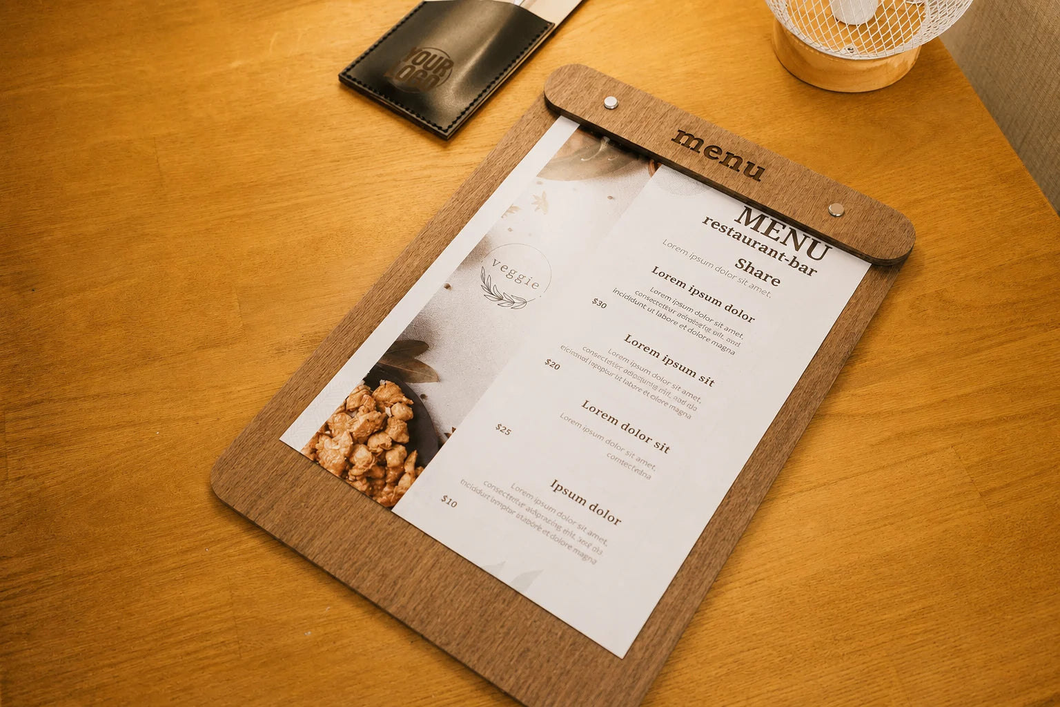 Custom Wooden Menu Board