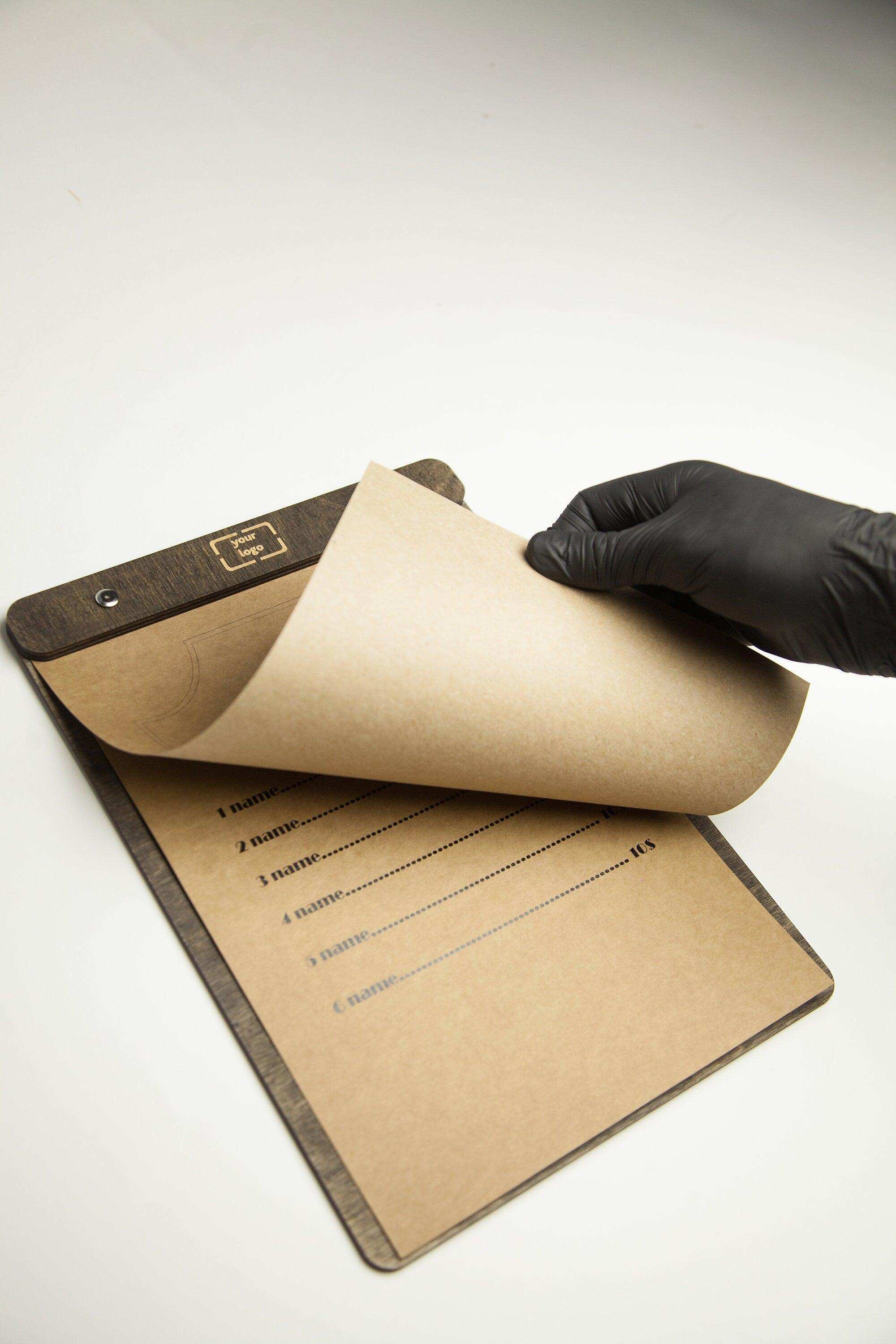 Handcrafted Wooden Menu Cover