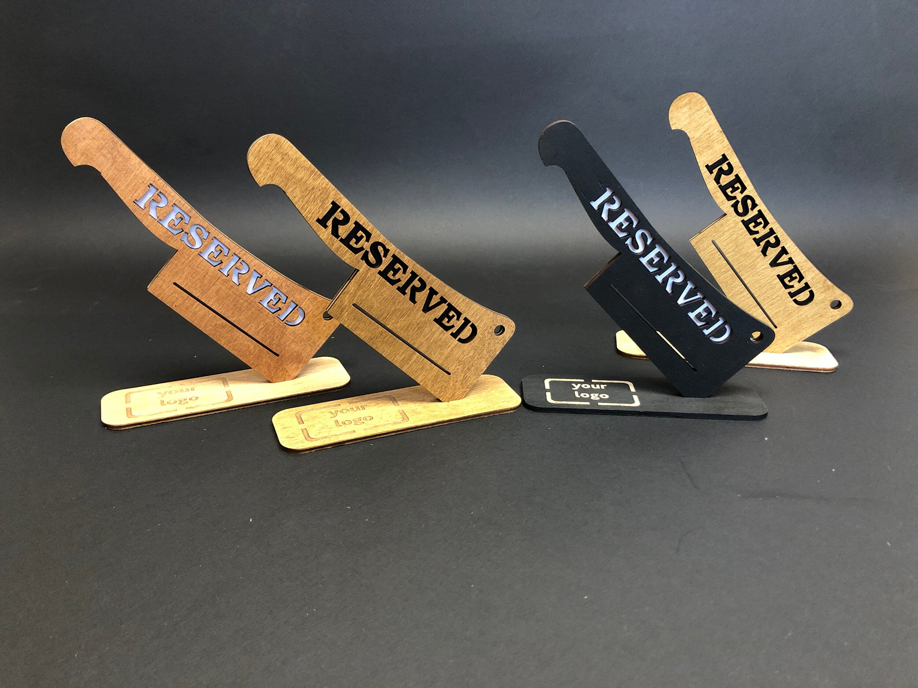 Rustic Wooden Reserved Sign for Restaurant Tables