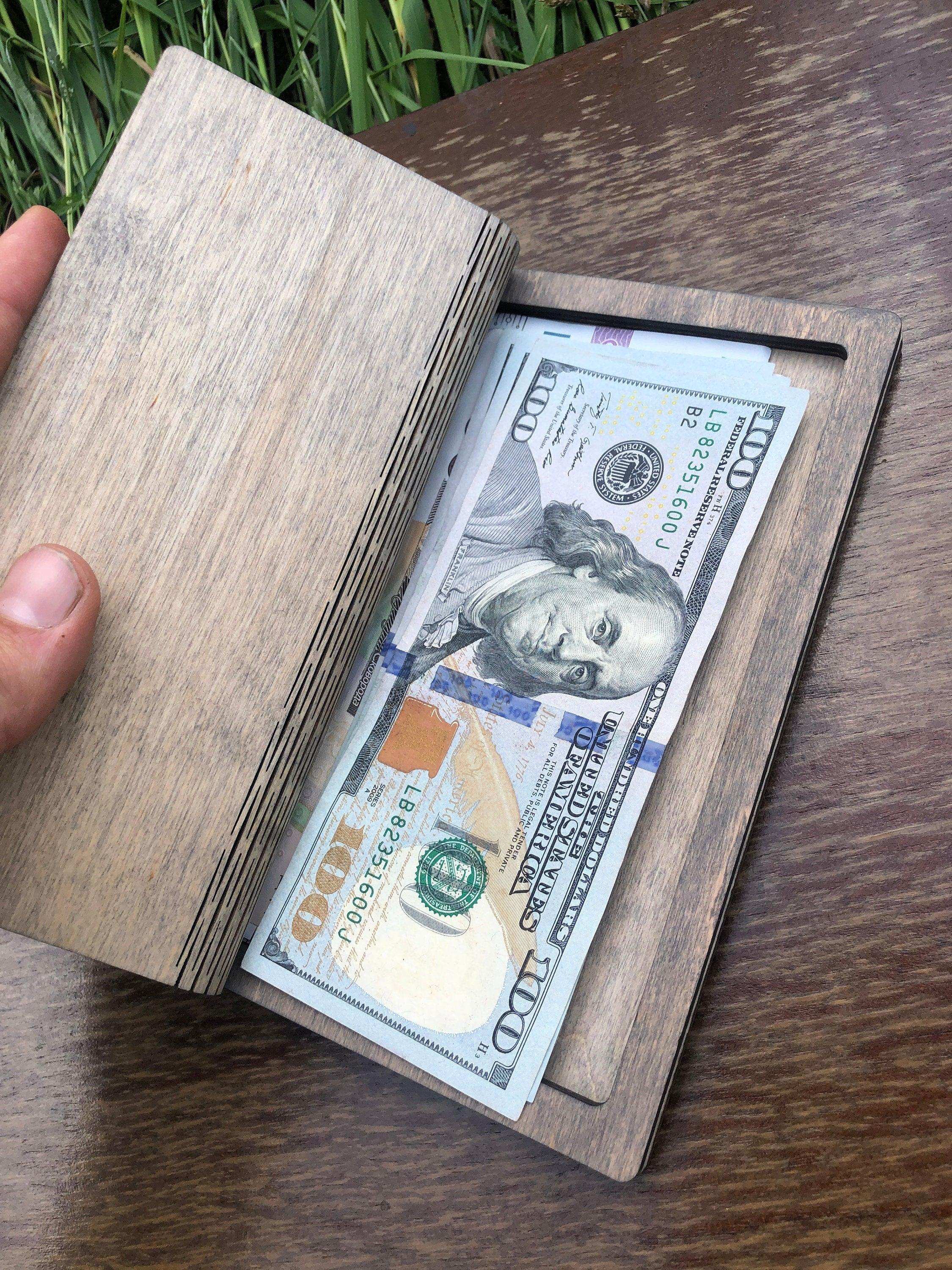 Customized Wooden Bill Holder with Free Engraving